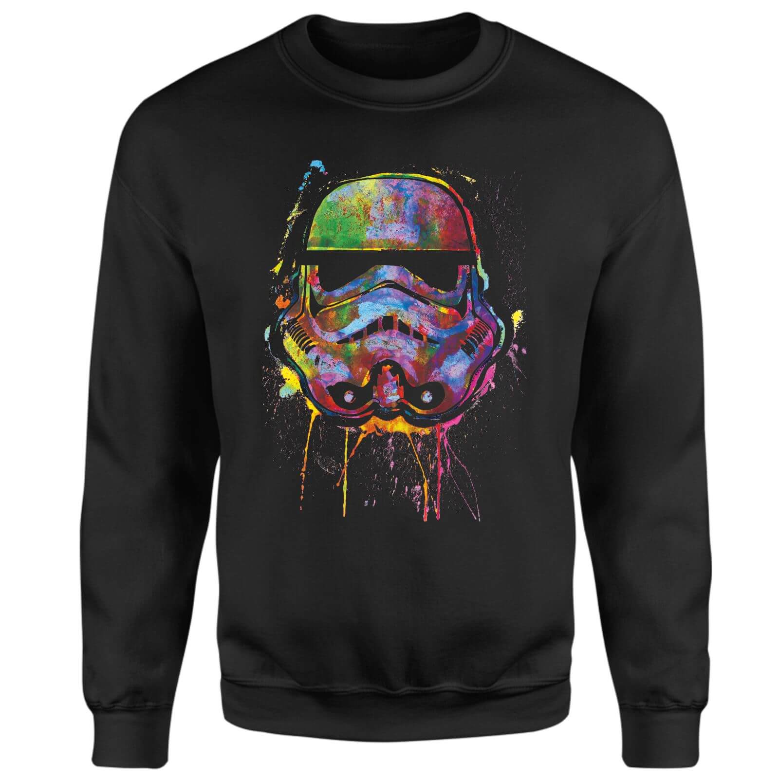 Star Wars Paint Splat Stormtrooper Sweatshirt – Black – XS – Schwarz