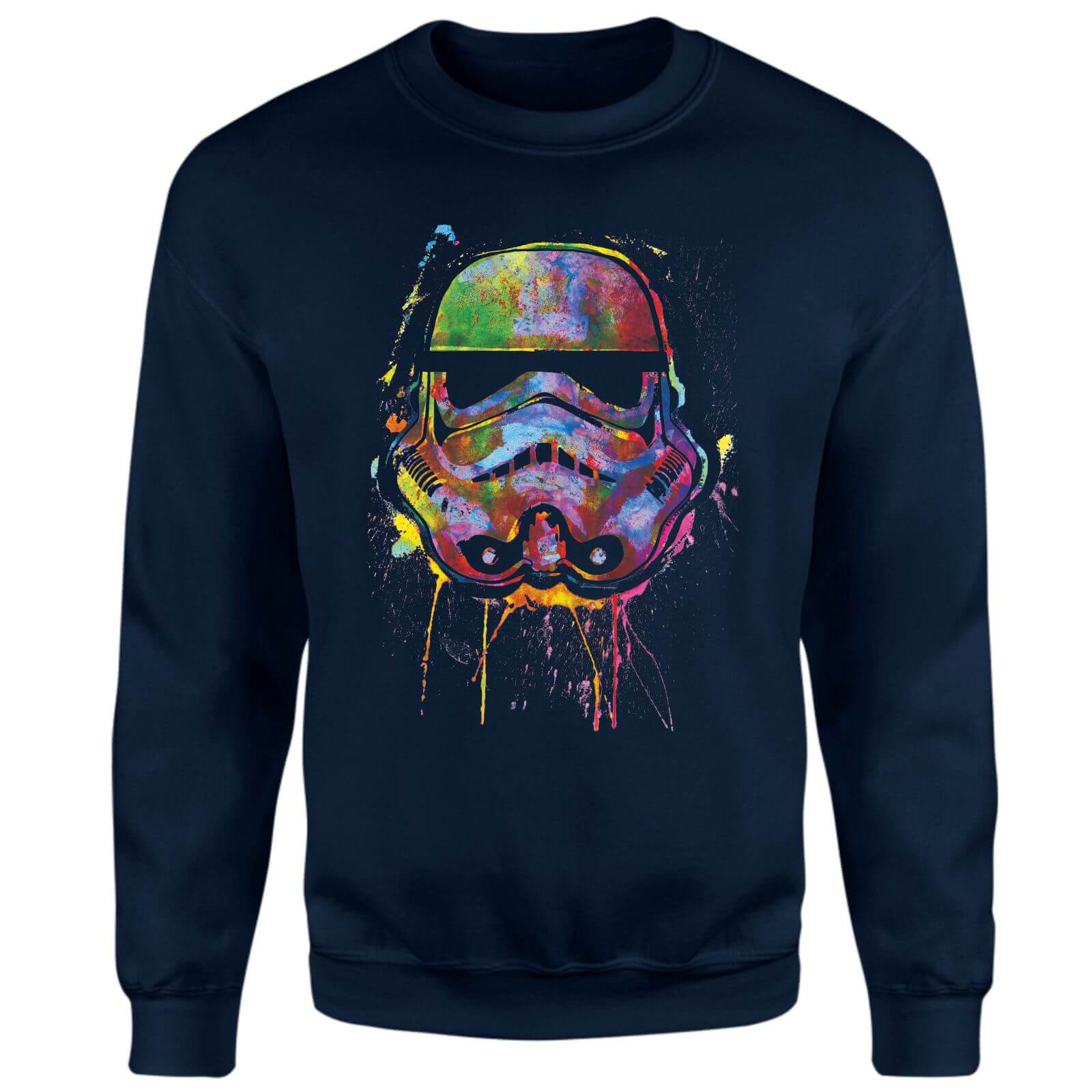 Star Wars Paint Splat Stormtrooper Sweatshirt - Navy - S - Navy