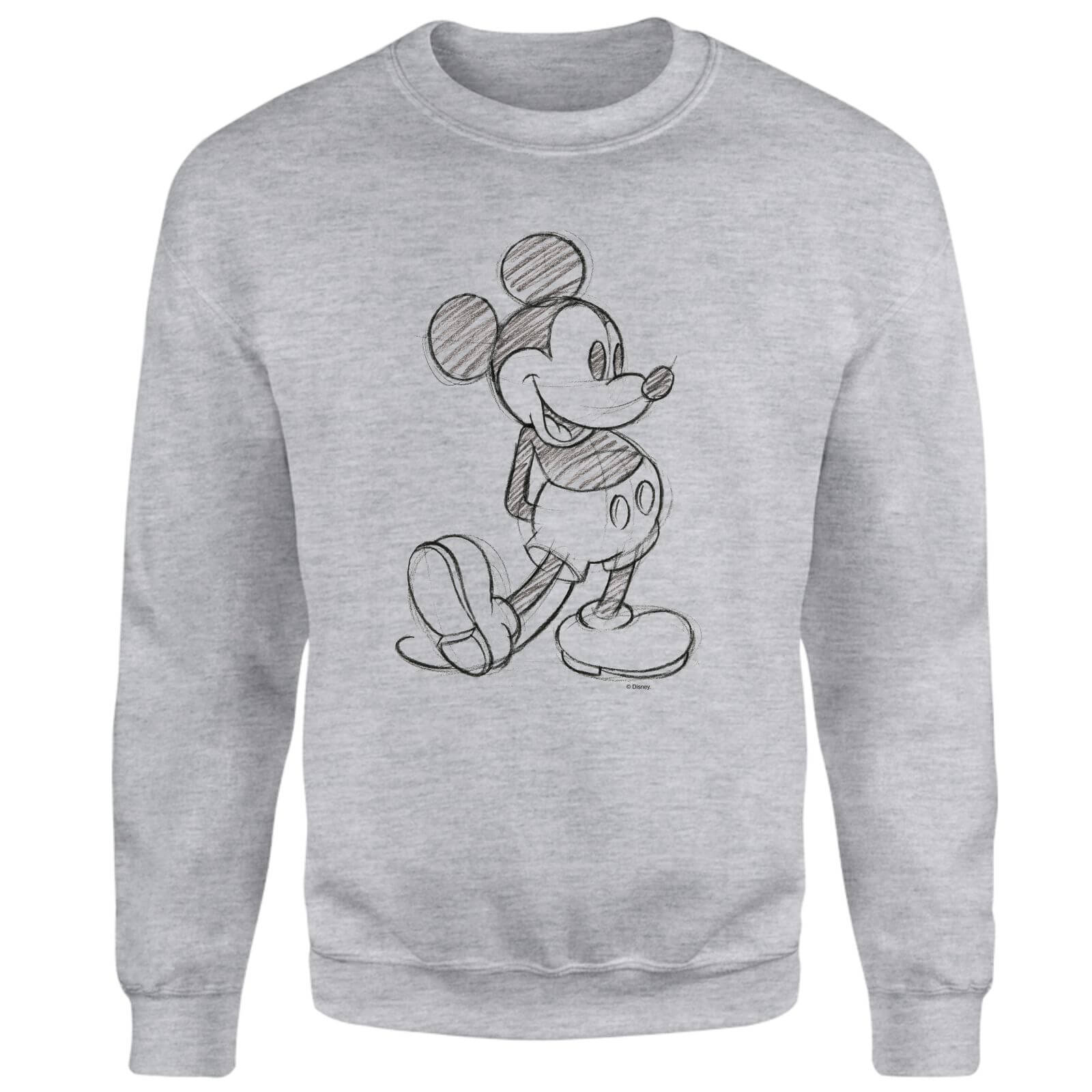 Disney Mickey Mouse Sketch Sweatshirt - Grey - XL - Grey