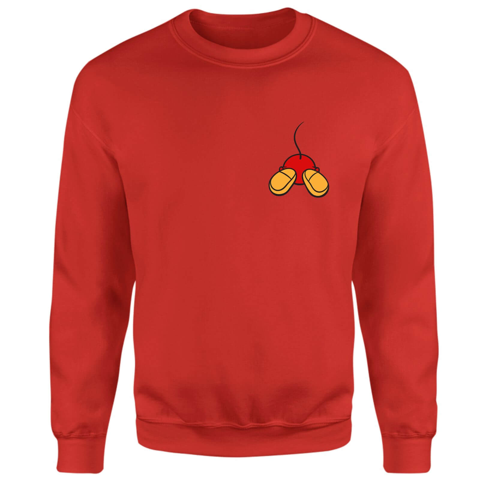 Disney Mickey Mouse Backside Sweatshirt - Red - L - Rosso