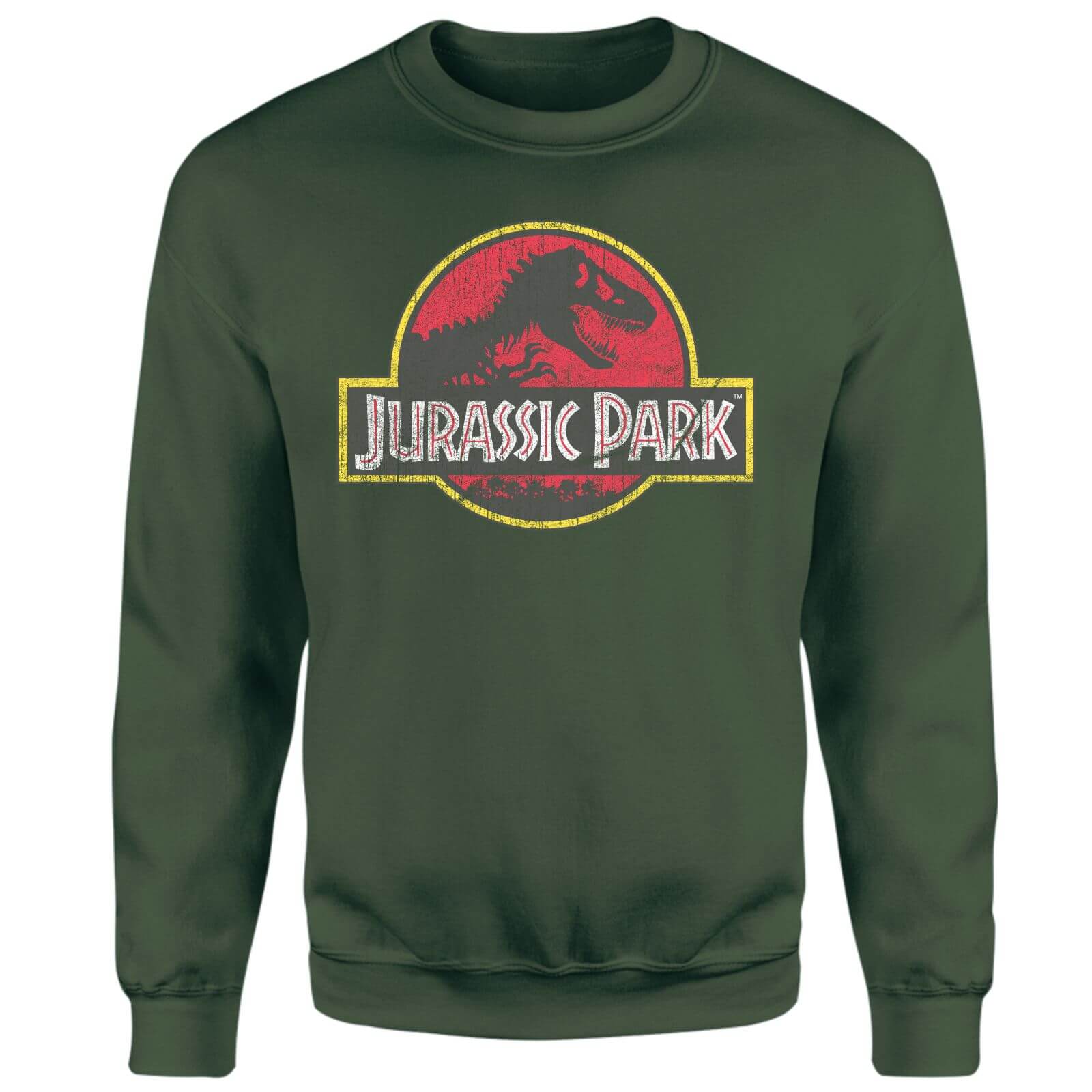 

Jurassic Park Logo Vintage Sweatshirt - Green - S - Verde