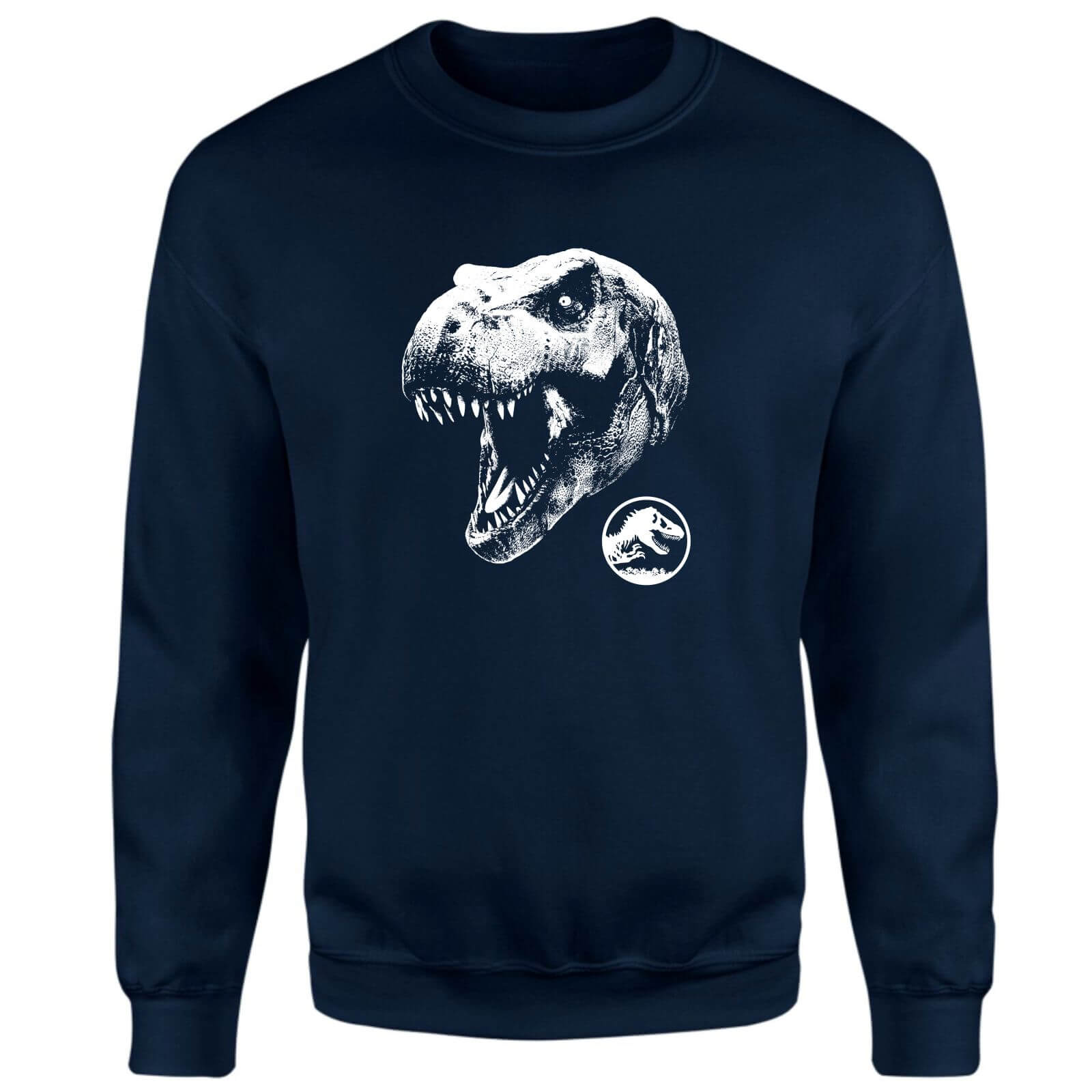 Jurassic Park T Rex Sweatshirt - Navy - S - Blu Navy