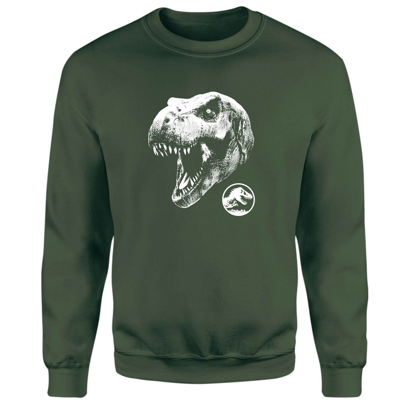 Jurassic Park T Rex Sweatshirt - Green - L - Verde