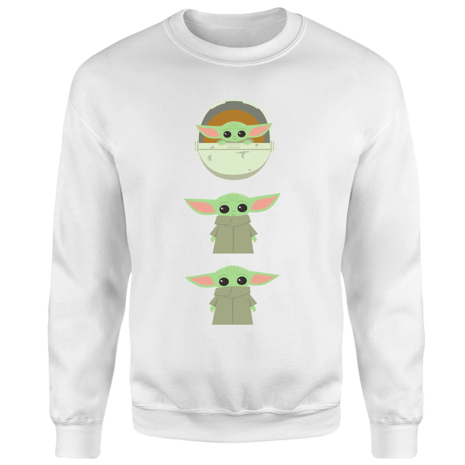 

The Mandalorian The Child Poses Sweatshirt - White - S - Bianco