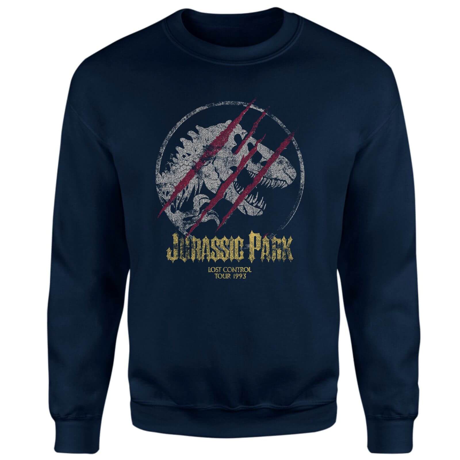 Jurassic Park Lost Control Sweatshirt - Navy - M - Blu Navy