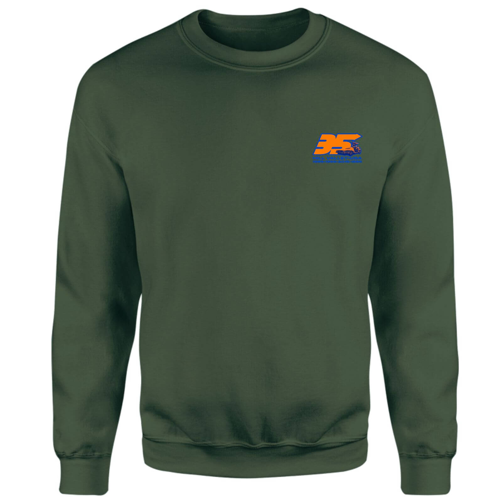 

Back To The Future 35 Hill Valley Front Sweatshirt - Green - S - Verde