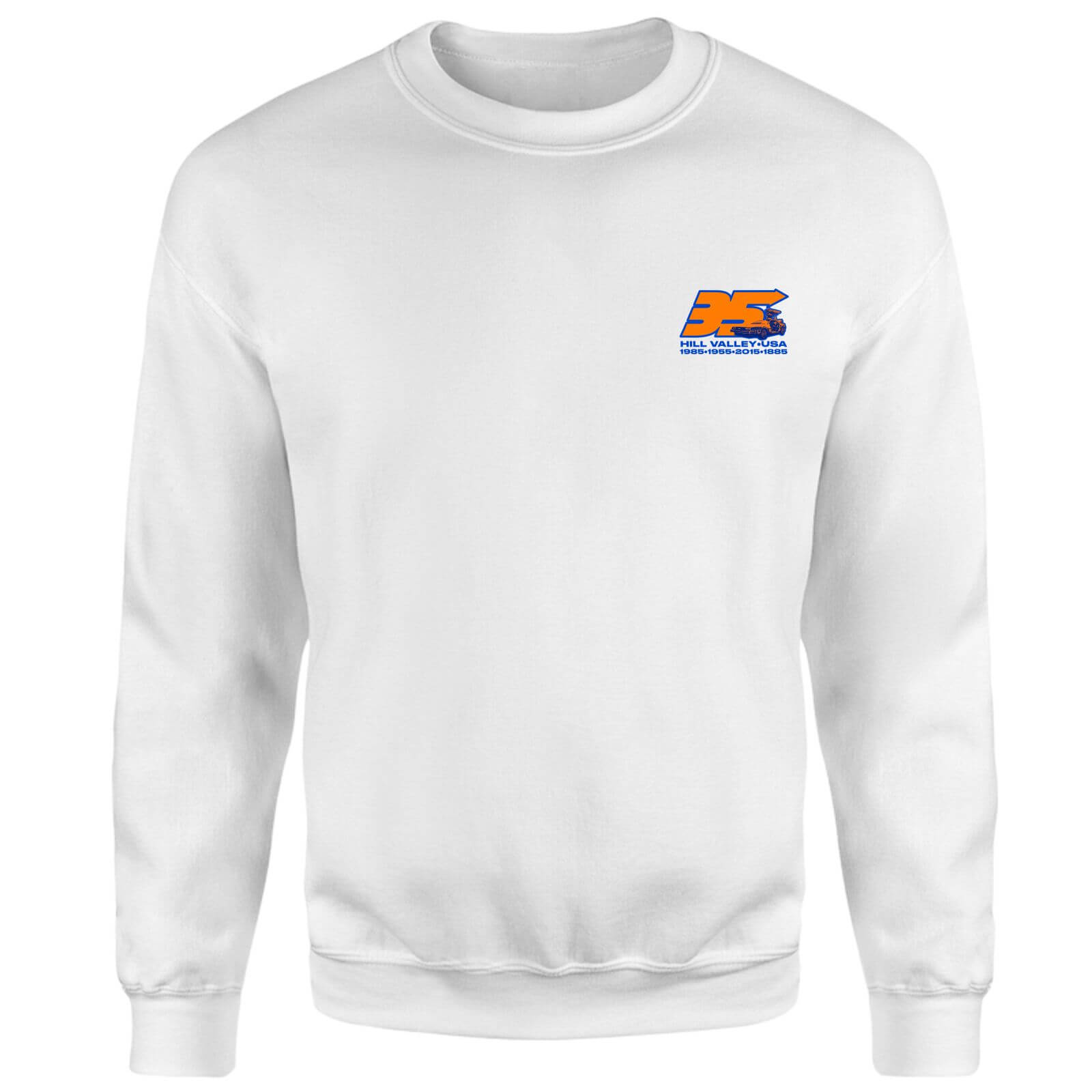 

Back To The Future 35 Hill Valley Front Sweatshirt - White - XXL - Bianco
