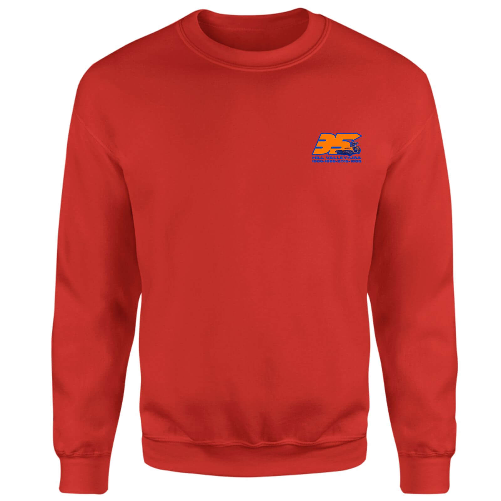 Back To The Future 35 Hill Valley Front Sweatshirt - Red - XL - Rosso