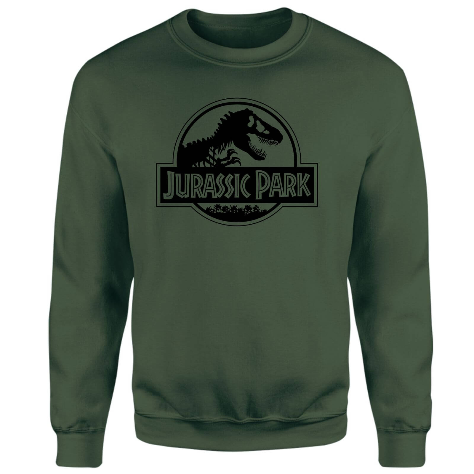 Jurassic Park Logo Sweatshirt - Green - S - Green