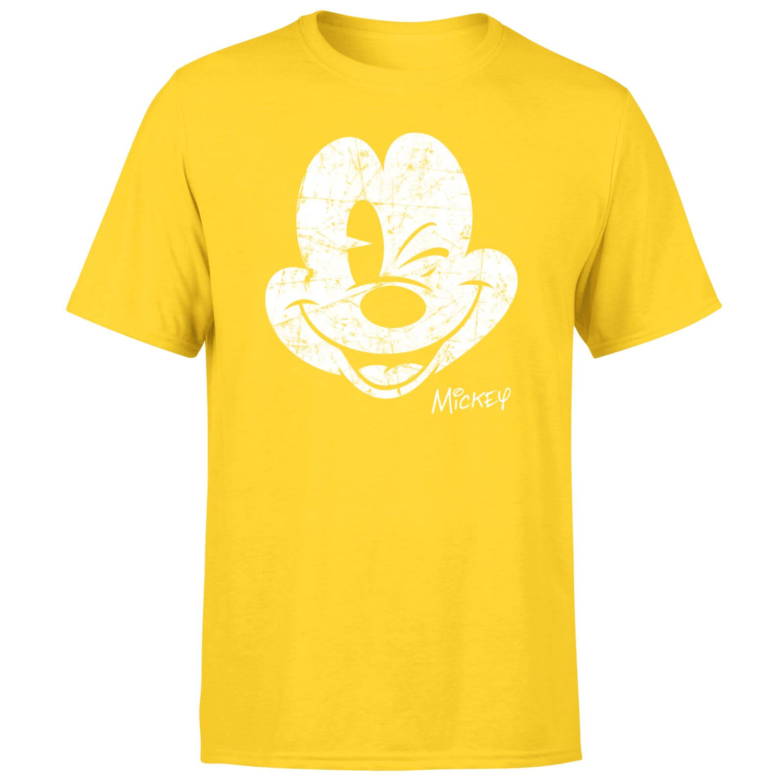 

Mickey Mouse Worn Face Men's T-Shirt - Yellow - XS - Giallo