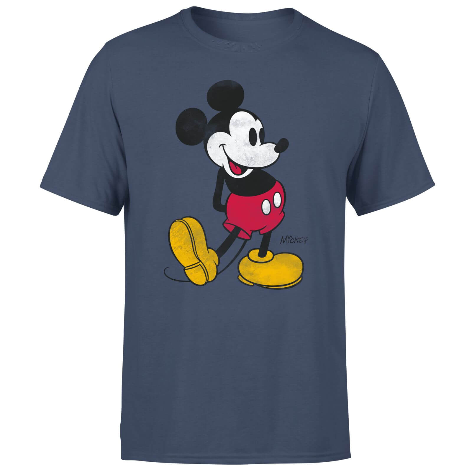 Mickey Mouse Classic Kick Men's T-Shirt - Navy - XL - Blu Navy