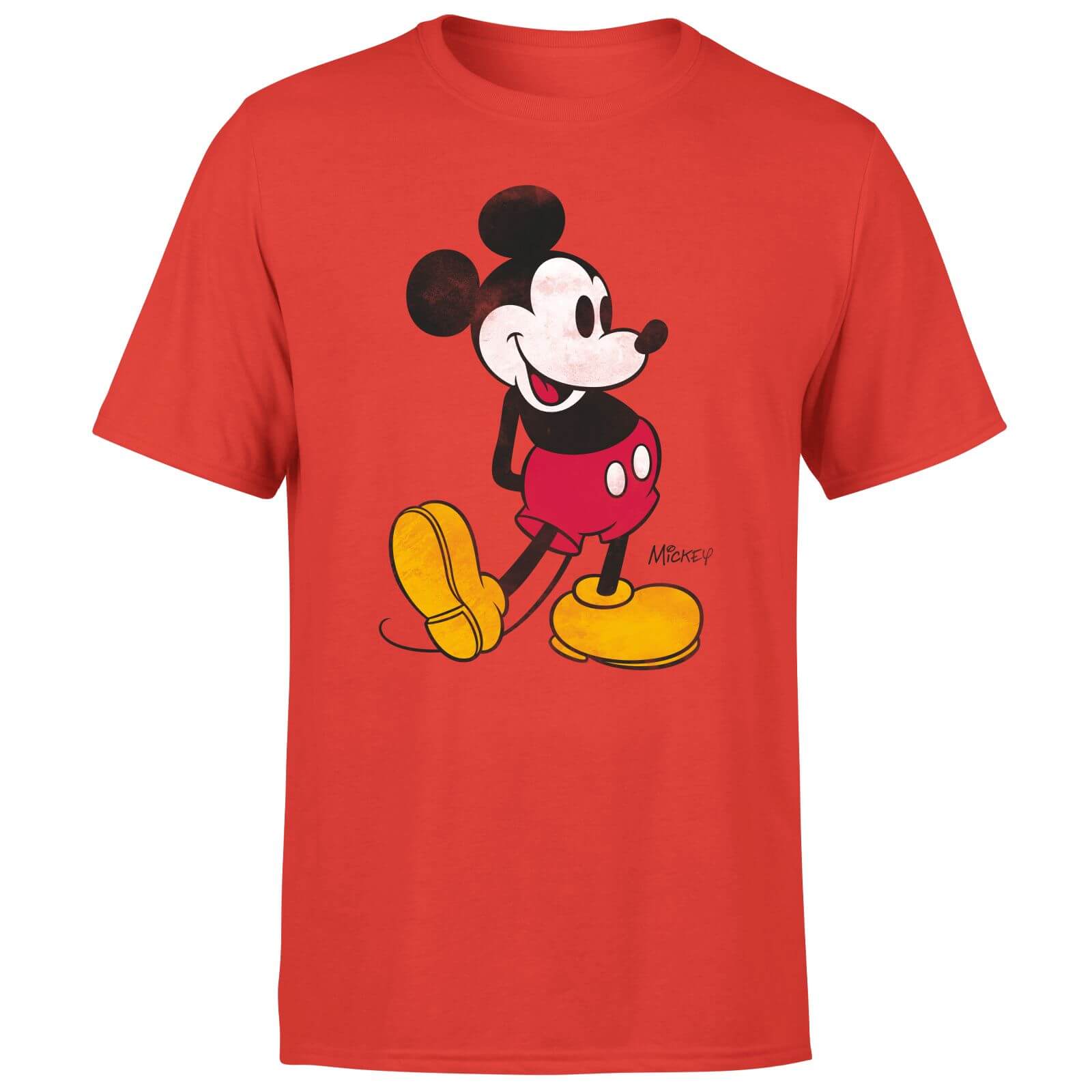Mickey Mouse Classic Kick Men's T-Shirt - Red - M - Rosso