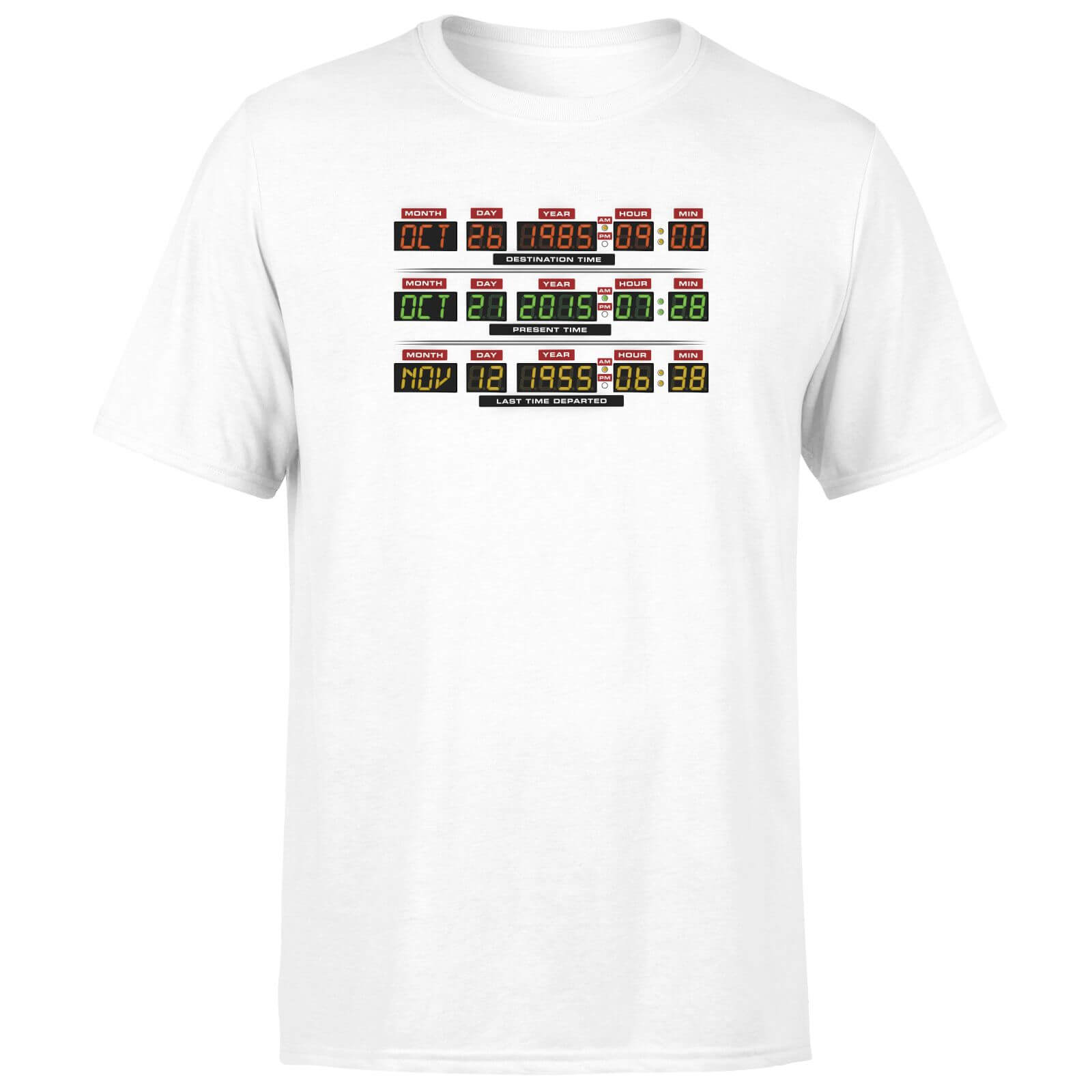 

Back To The Future Destination Clock Men's T-Shirt - White - M - Bianco