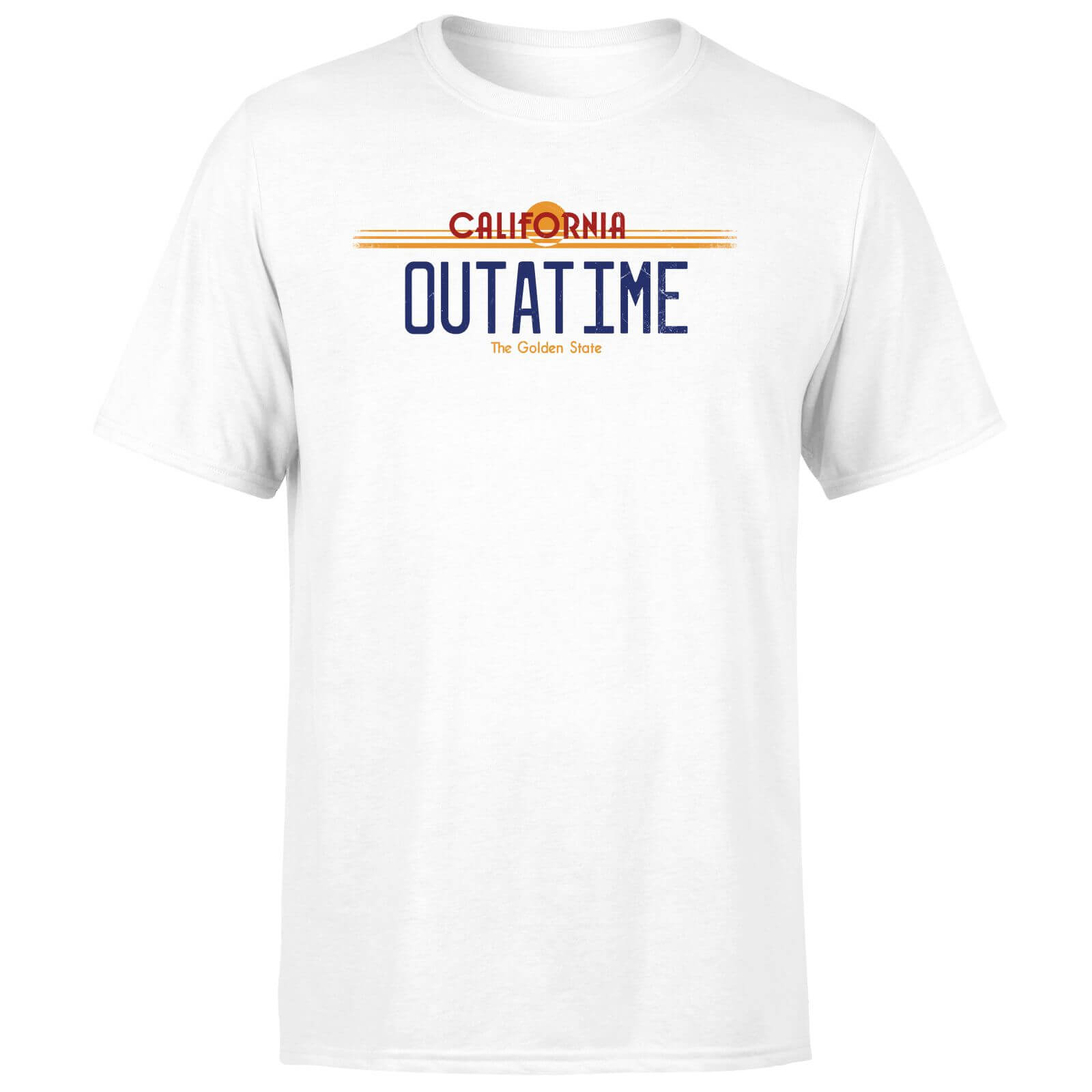 Back To The Future Outatime Plate Men's T-Shirt - White - M - Bianco