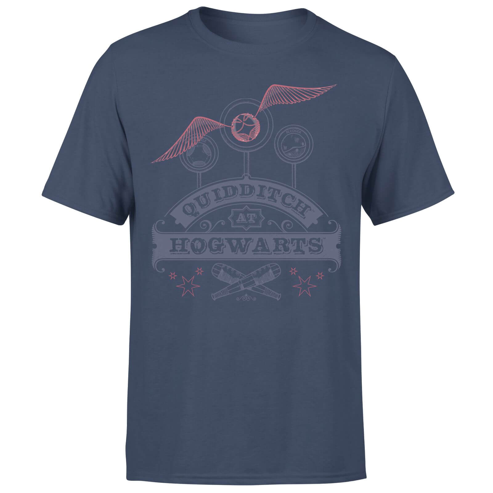 Harry Potter Quidditch At Hogwarts Men's T-Shirt - Navy - XL - Blu Navy