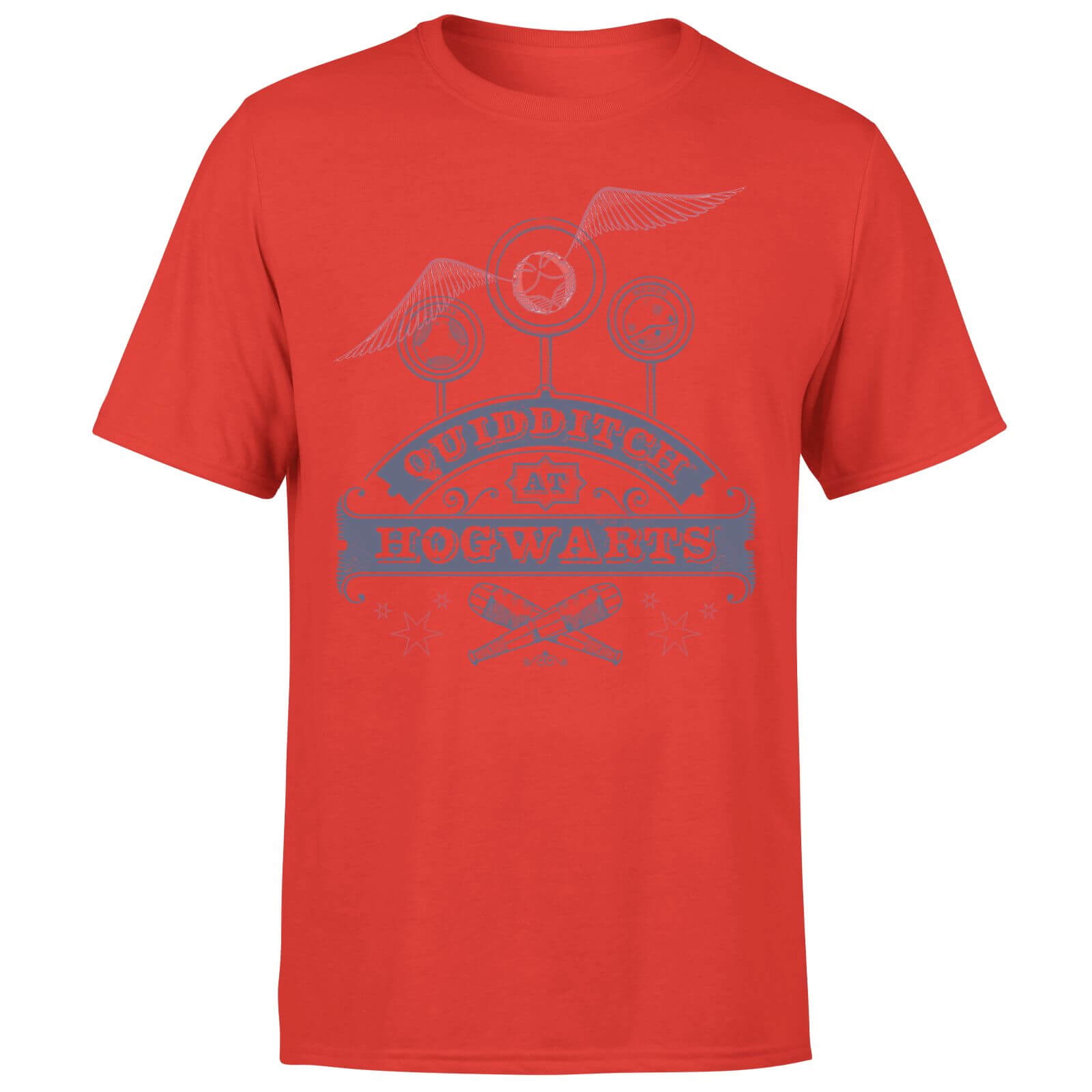 Harry Potter Quidditch At Hogwarts Men's T-Shirt - Red - L - Rosso
