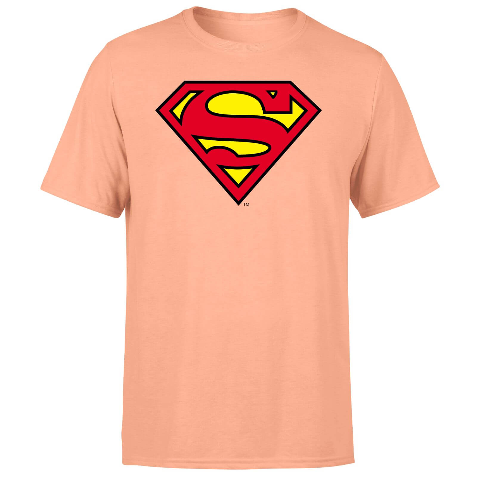 Official Superman Shield Men's T-Shirt - Coral - S - Corallo