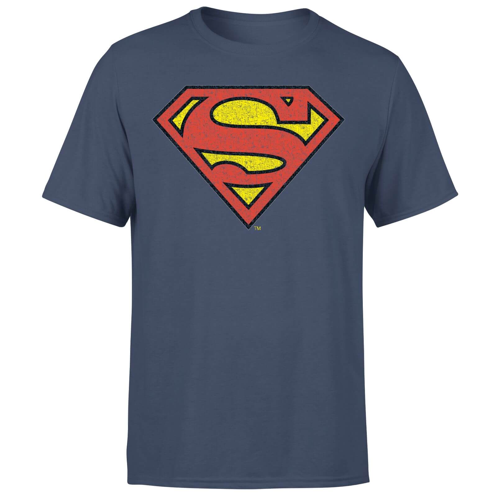 

Official Superman Crackle Logo Men's T-Shirt - Navy - XXL - Blu Navy