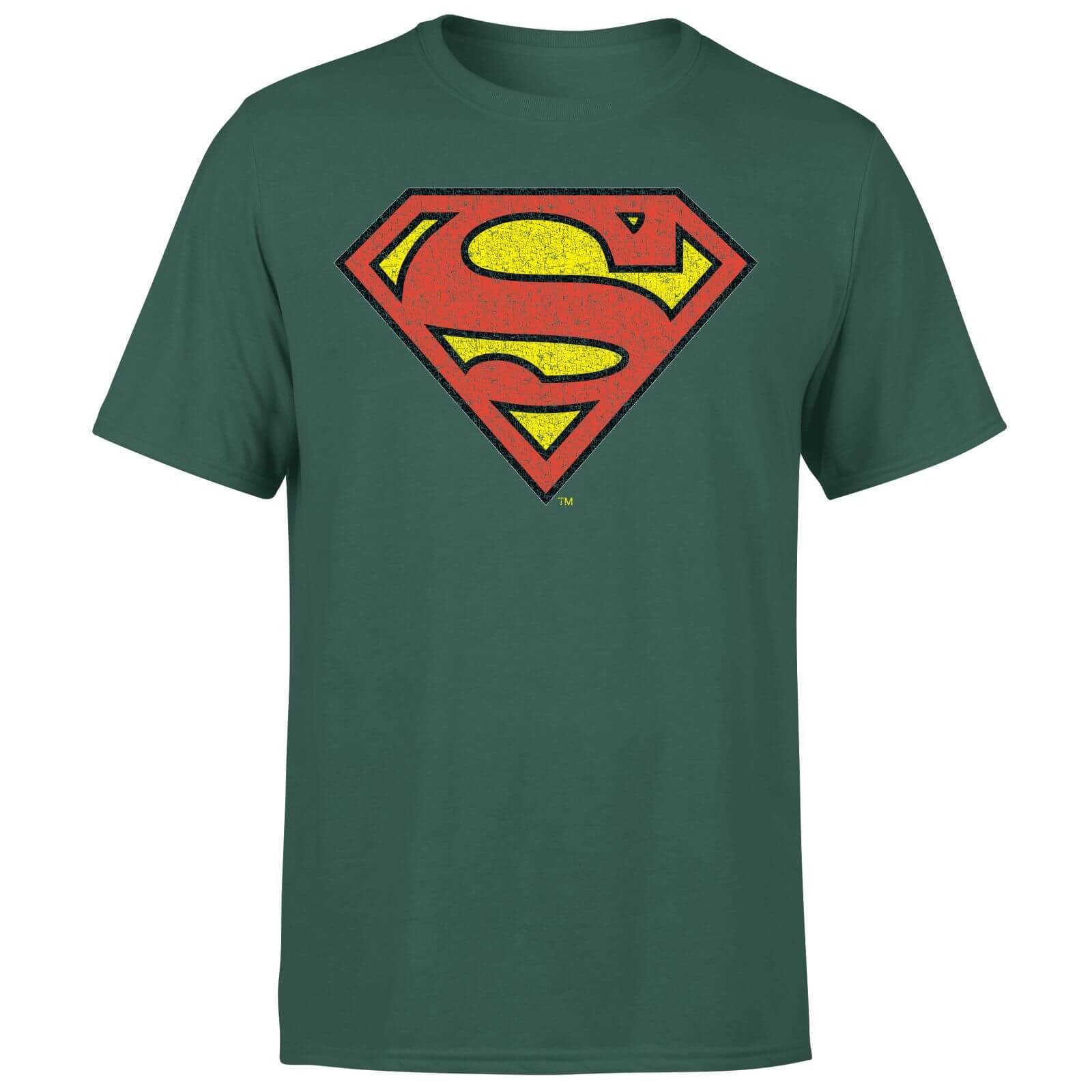 

Official Superman Crackle Logo Men's T-Shirt - Green - M - Verde
