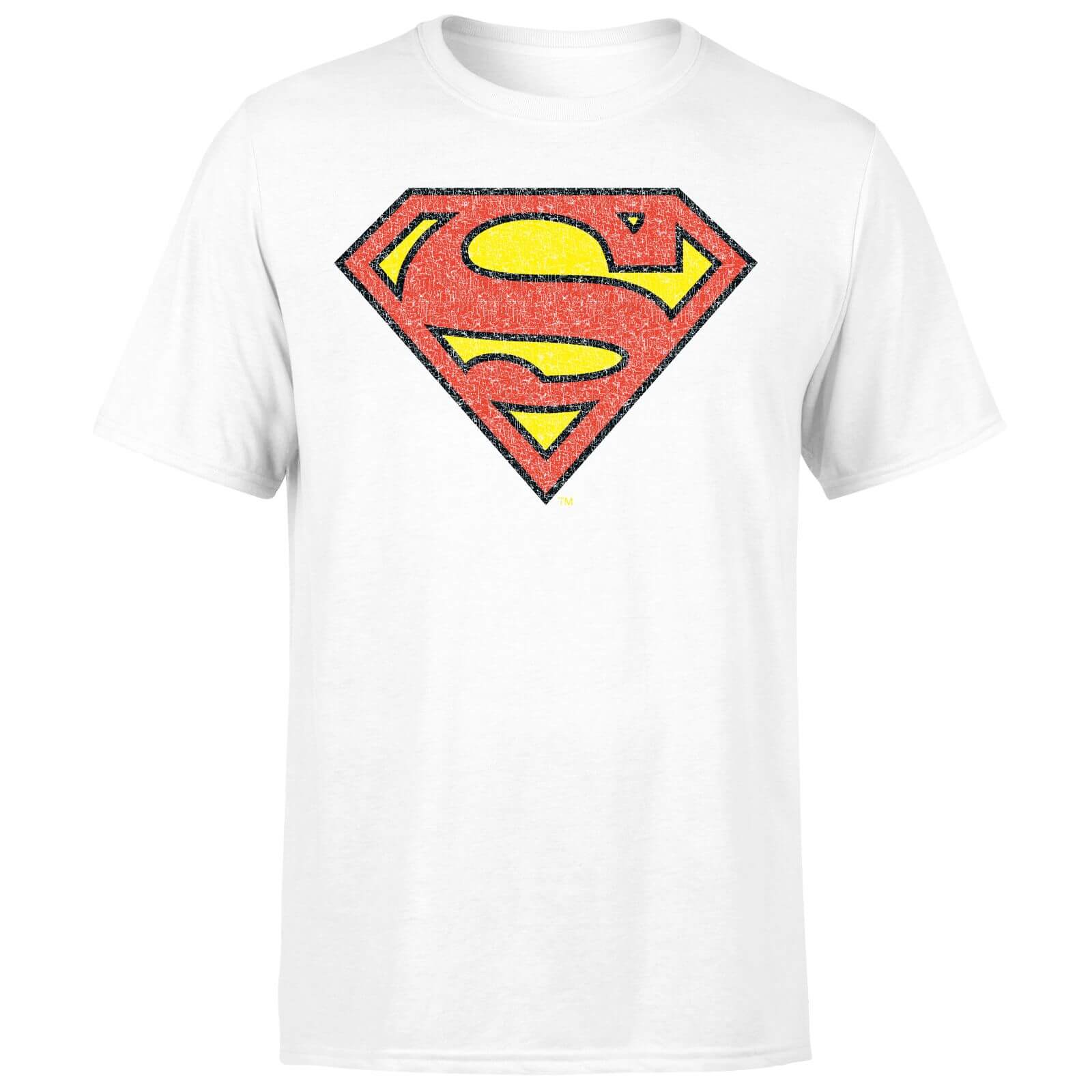 

Official Superman Crackle Logo Men's T-Shirt - White - XXL - Bianco
