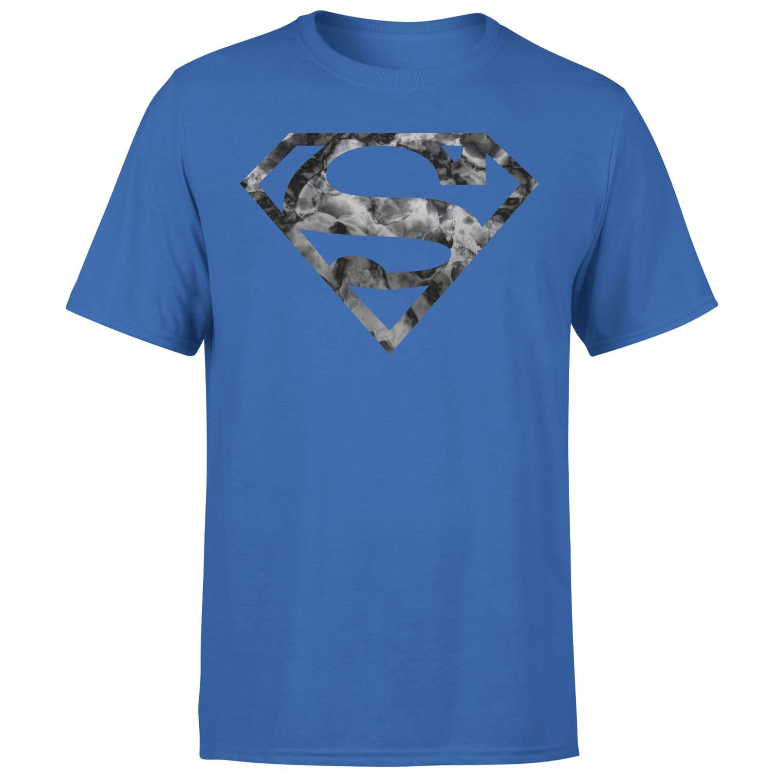 Marble Superman Logo Men's T-Shirt - Blue - S - Blue