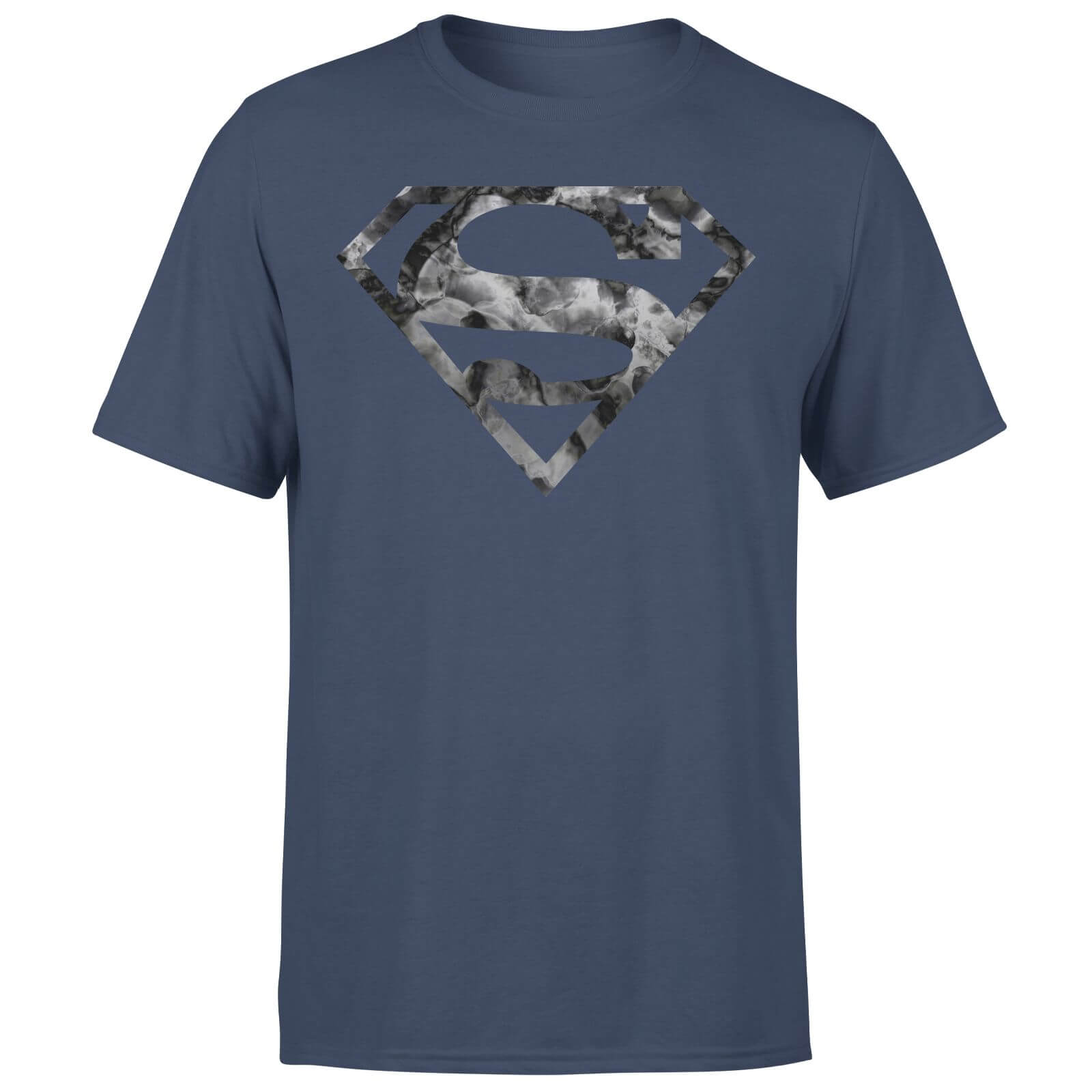 Marble Superman Logo Men's T-Shirt - Navy - S - Navy