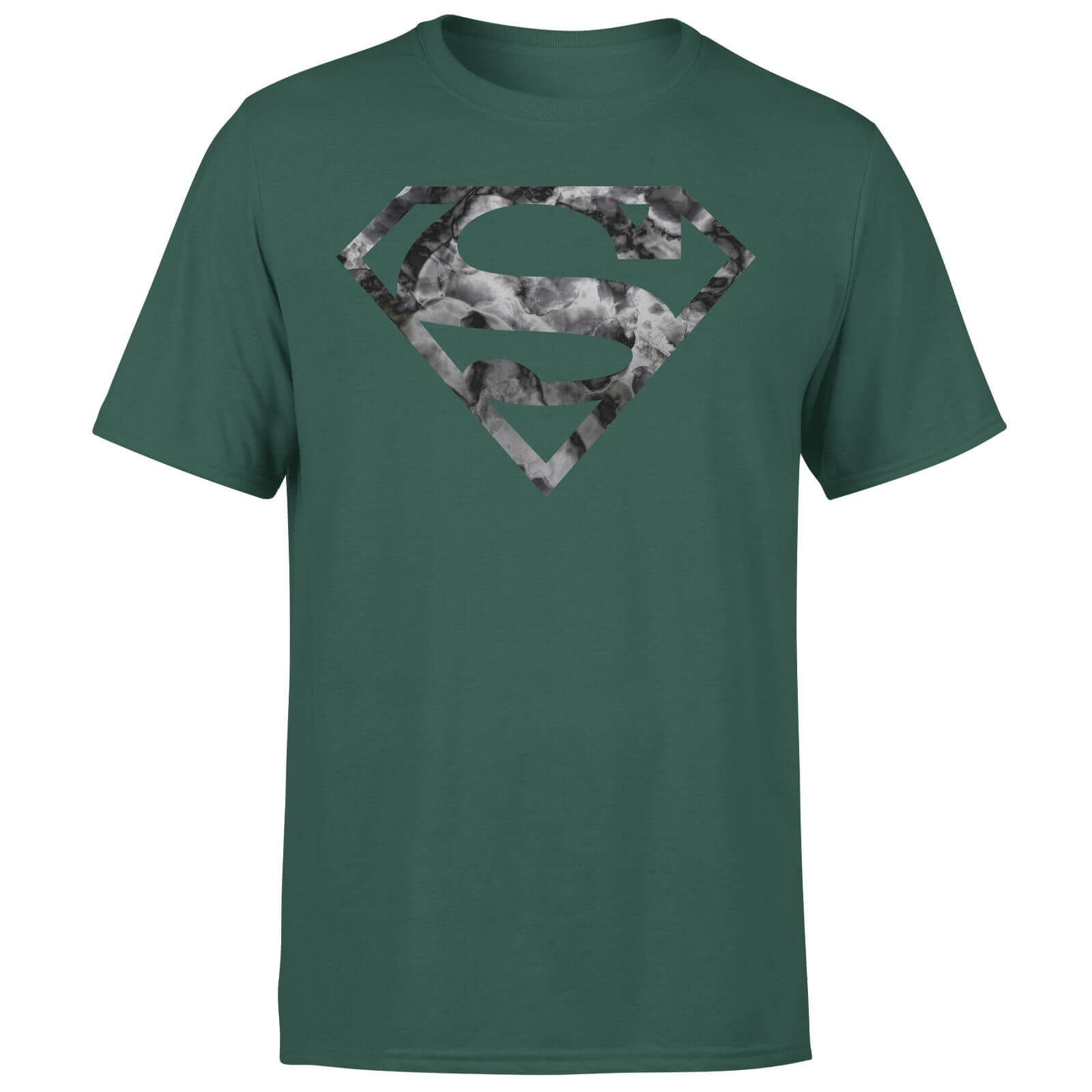 Marble Superman Logo Men's T-Shirt - Green - L