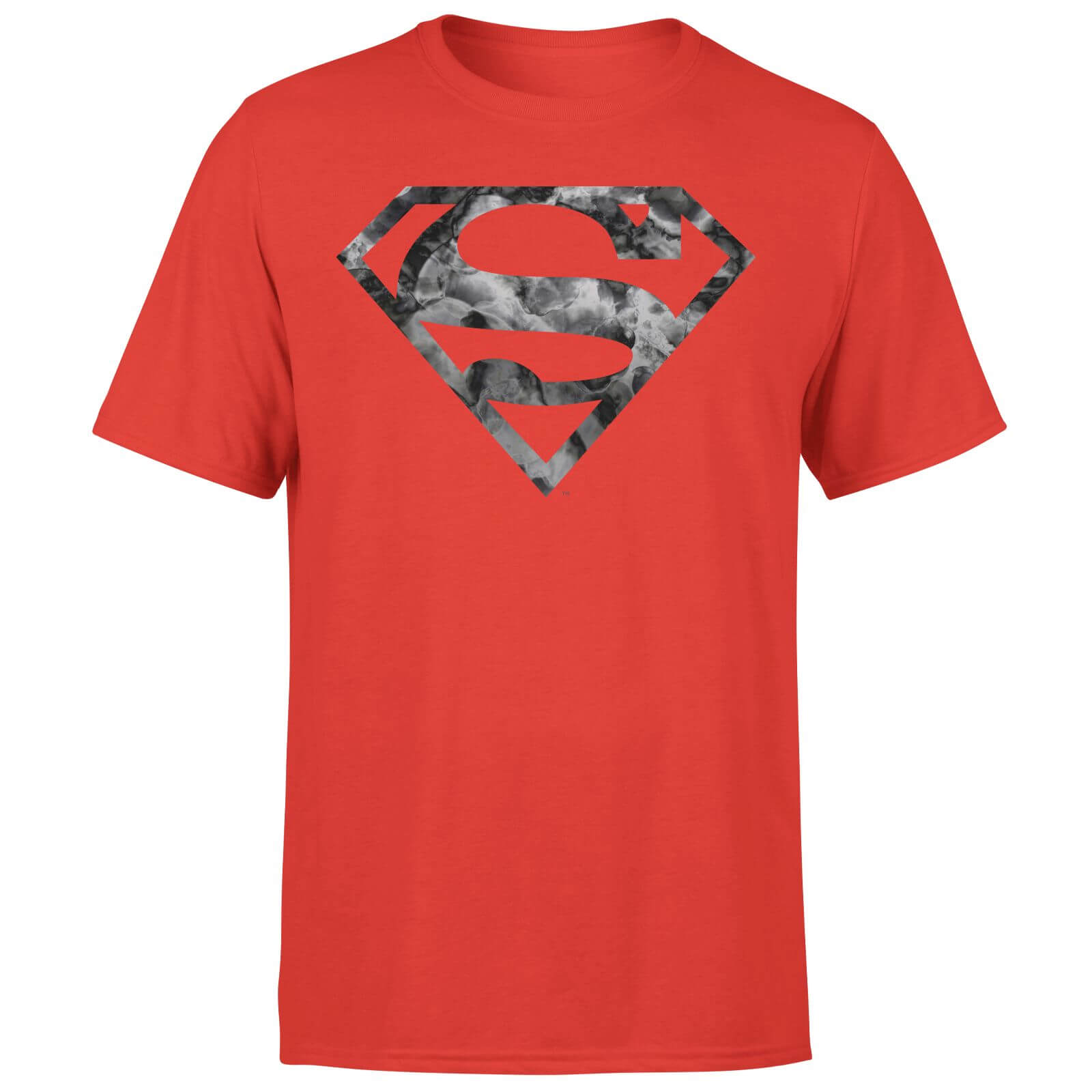 Marble Superman Logo Men's T-Shirt - Red - M - Rosso