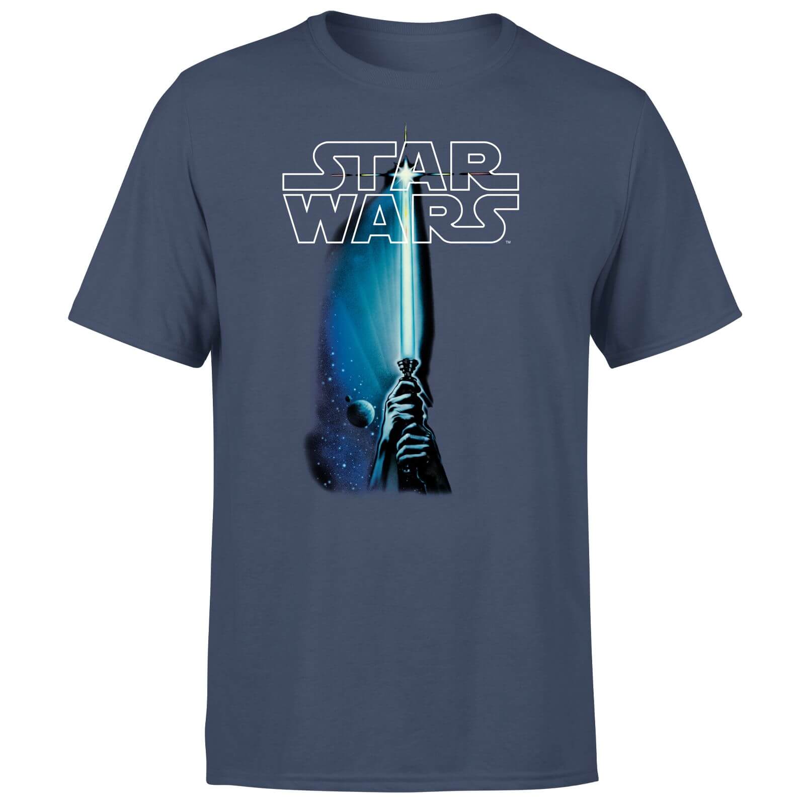 

Star Wars Classic Lightsaber Men's T-Shirt - Navy - S - Blu Navy