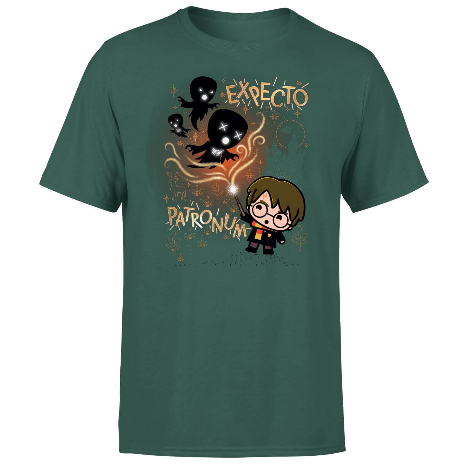 

Harry Potter Kids Expecto Patronum Men's T-Shirt - Green - L - Verde
