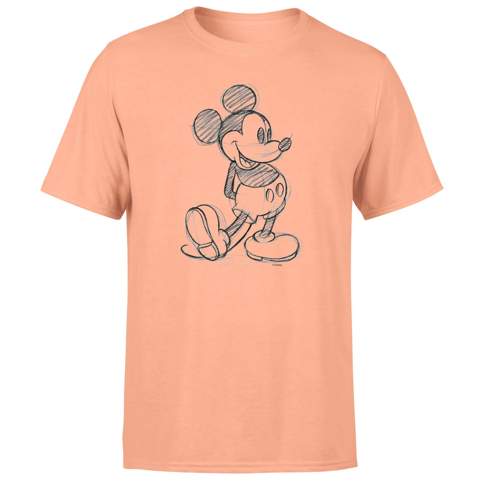 

Disney Mickey Mouse Sketch Men's T-Shirt - Coral - M - Corallo