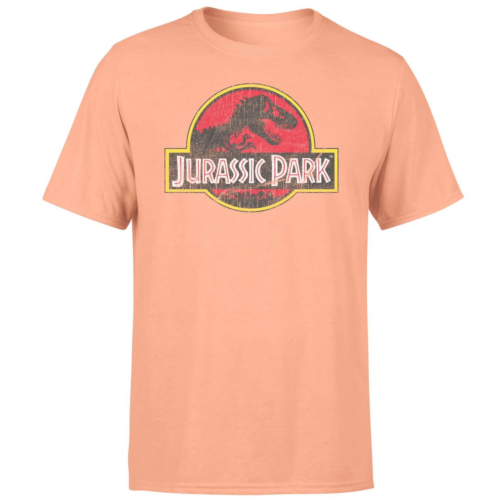 

Jurassic Park Logo Vintage Men's T-Shirt - Coral - M - Corallo
