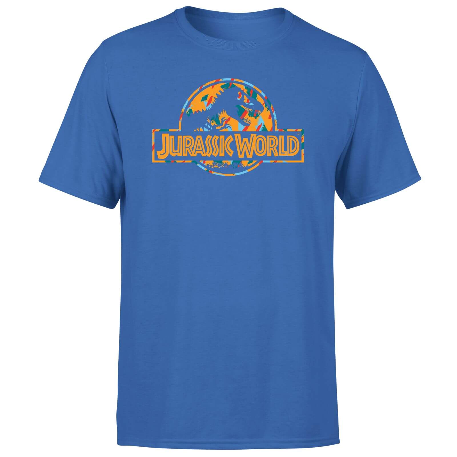 

Jurassic Park Logo Tropical Men's T-Shirt - Blue - M - Blue