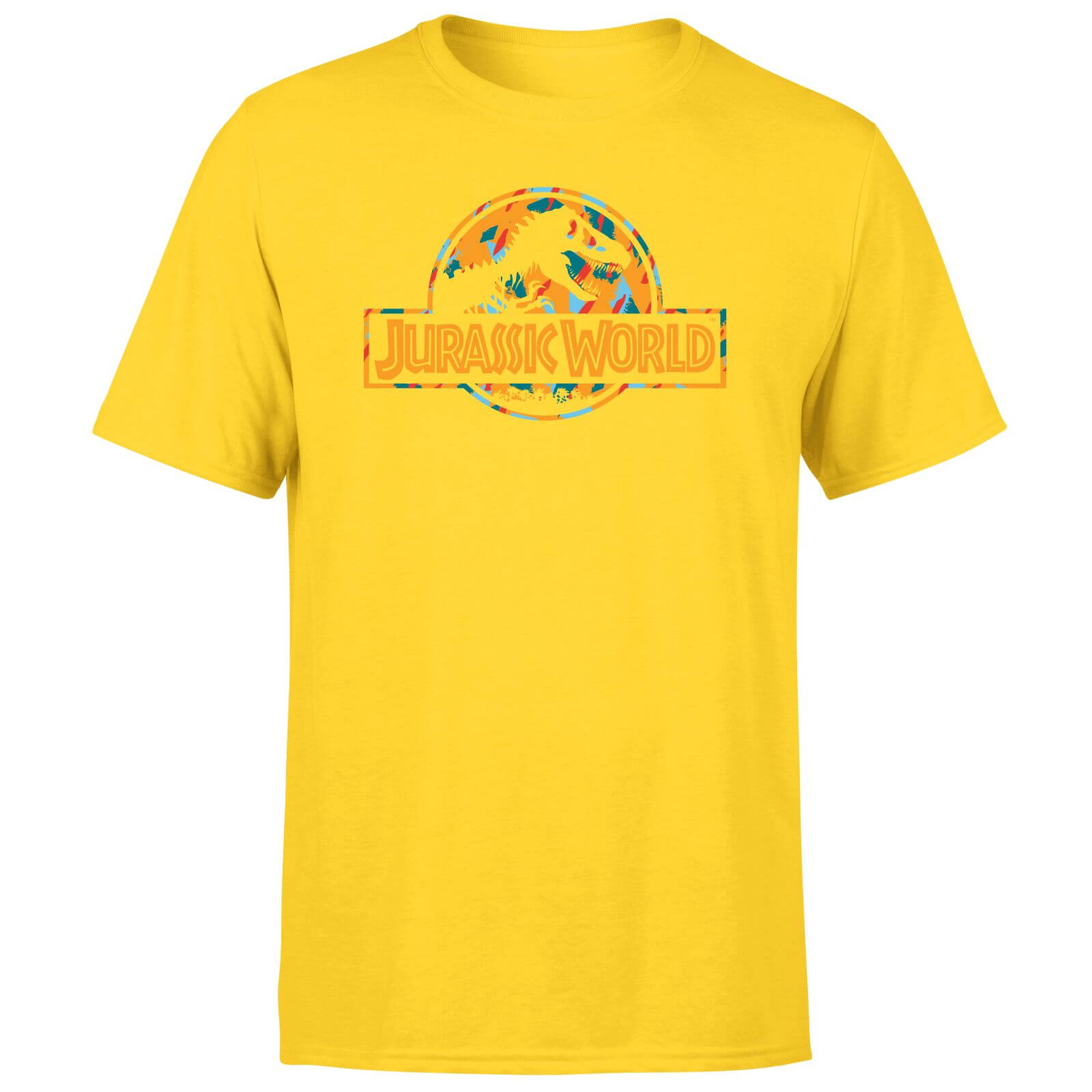 

Jurassic Park Logo Tropical Men's T-Shirt - Yellow - XXL - Giallo