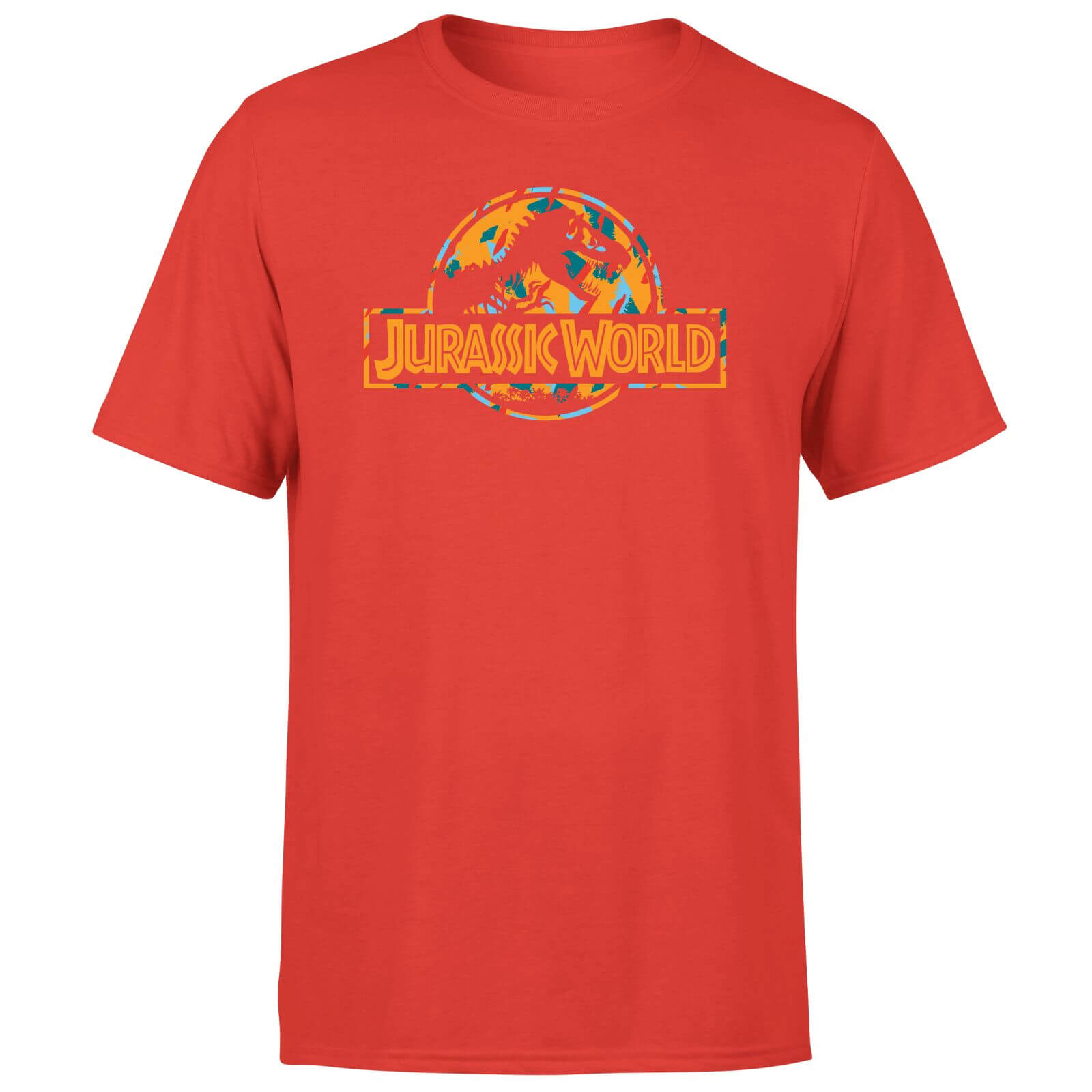 

Jurassic Park Logo Tropical Men's T-Shirt - Red - S - Rosso