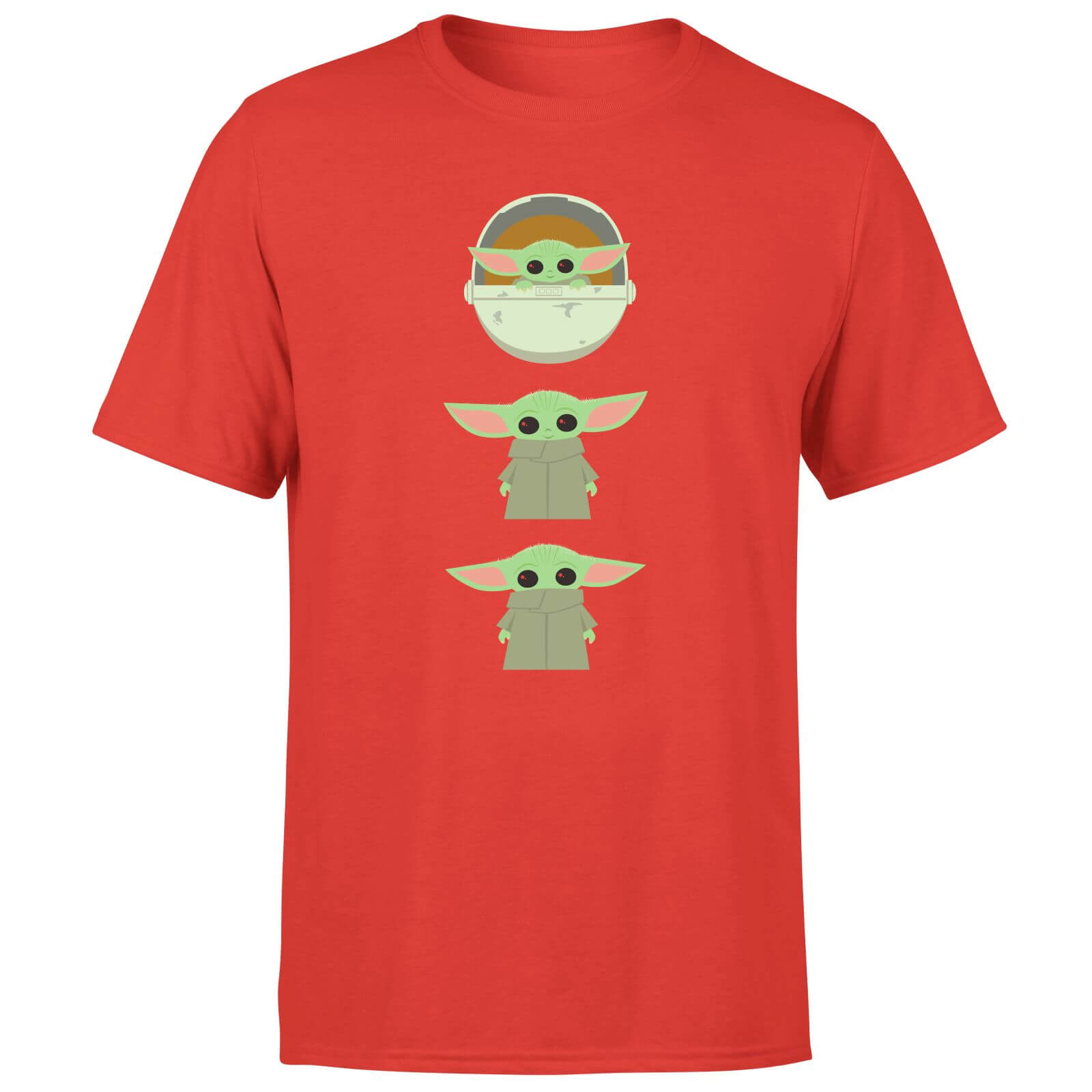 

The Mandalorian The Child Poses Men's T-Shirt - Red - S - Rosso