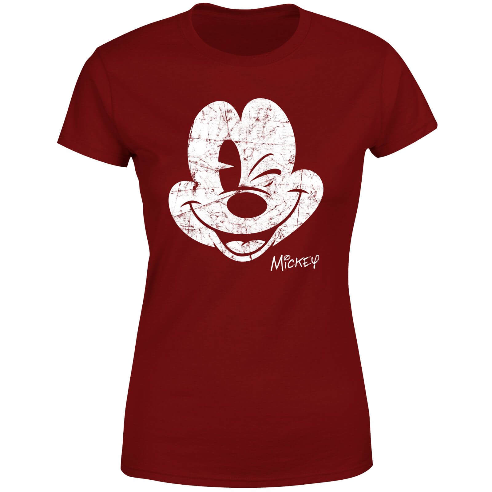 

Disney Mickey Mouse Worn Face Women's T-Shirt - Burgundy - XL - Burgundy