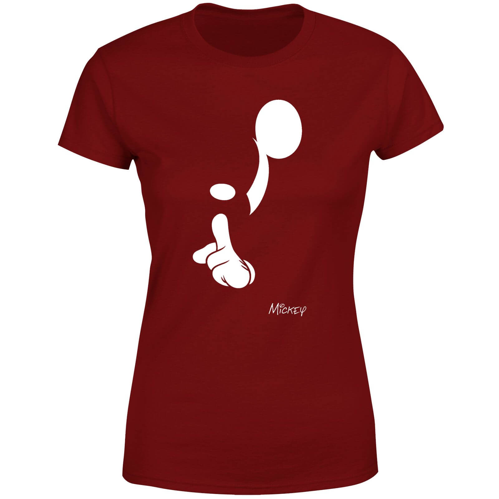 Disney Shush Women's T-Shirt - Burgundy - L - Burgundy