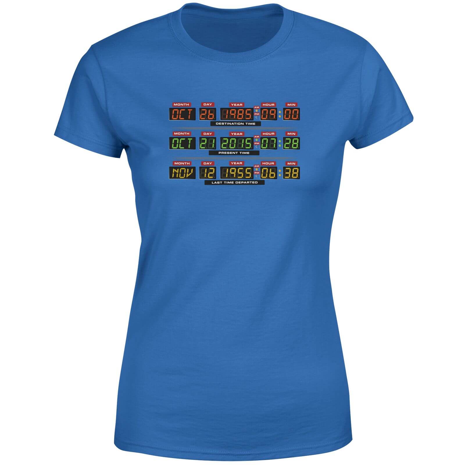 Back To The Future Destination Clock Women's T-Shirt - Blue - L - Blue
