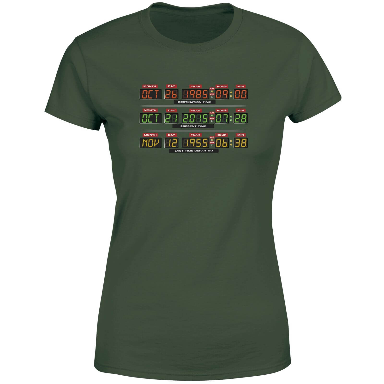

Back To The Future Destination Clock Women's T-Shirt - Green - XXL - Verde