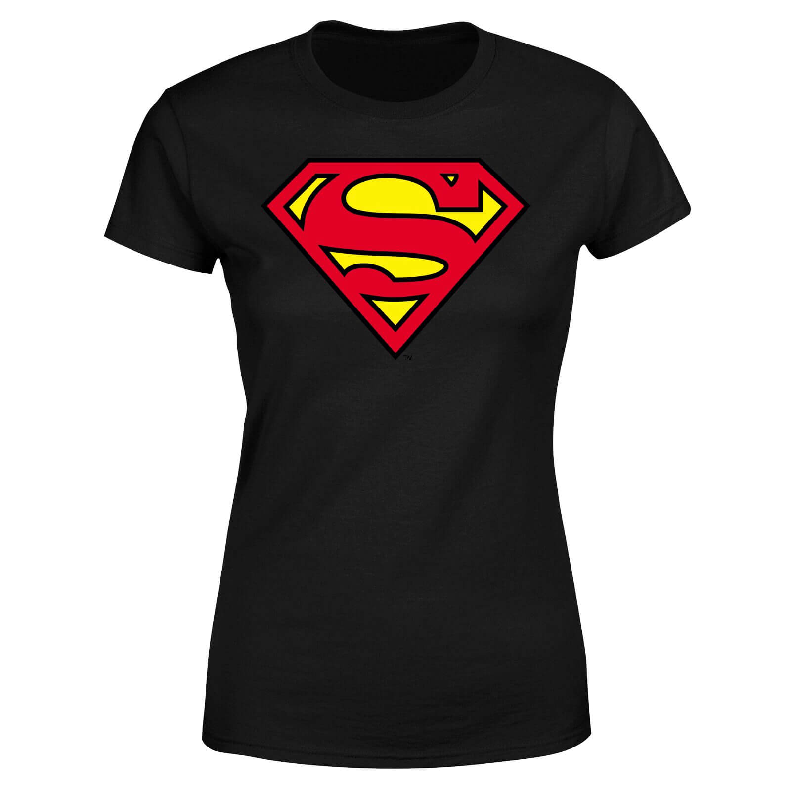 Official Superman Shield Women's T-Shirt - Black - M - Black