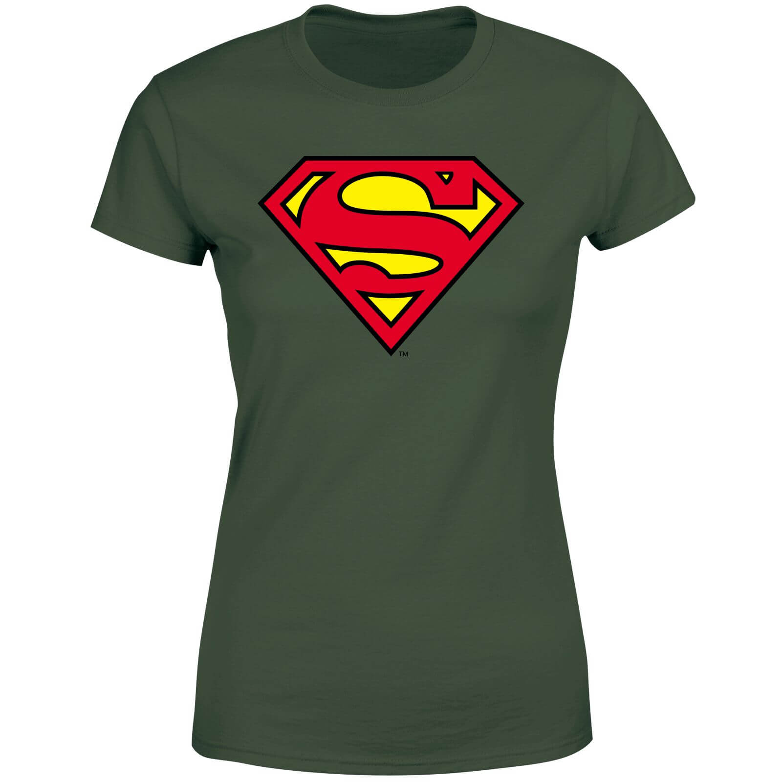 Official Superman Shield Women's T-Shirt - Green - L - Green