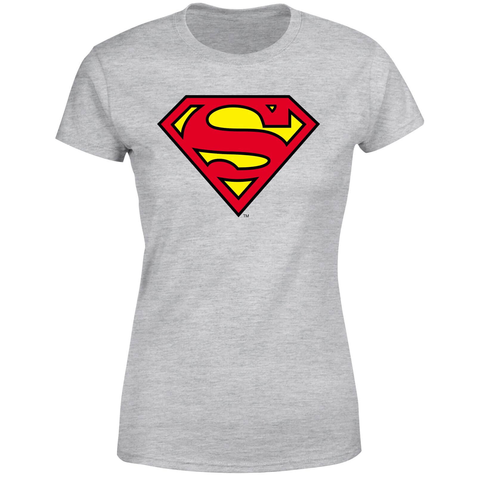Official Superman Shield Women's T-Shirt - Grey - S - Grey