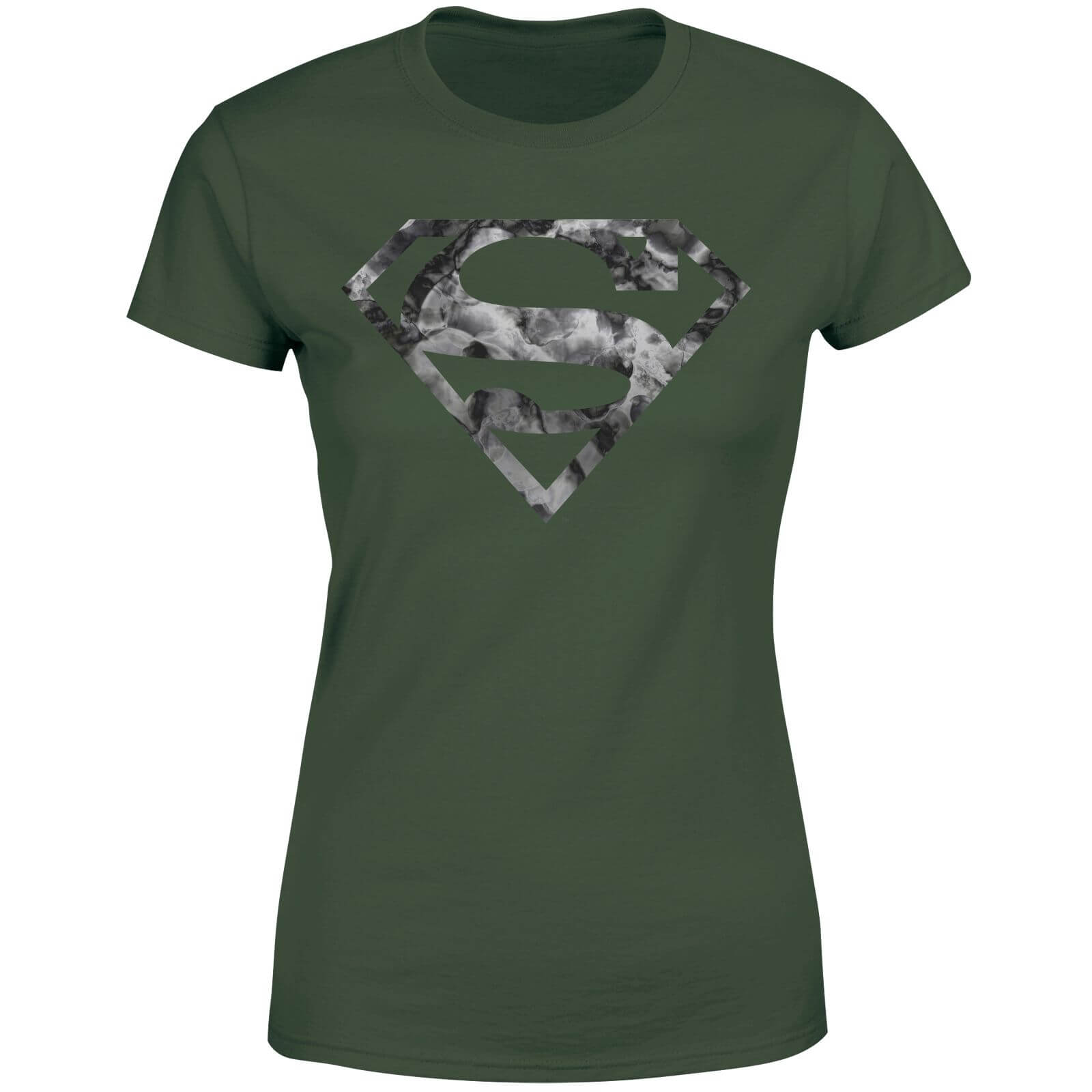 Marble Superman Logo Women's T-Shirt - Green - XXL - Green