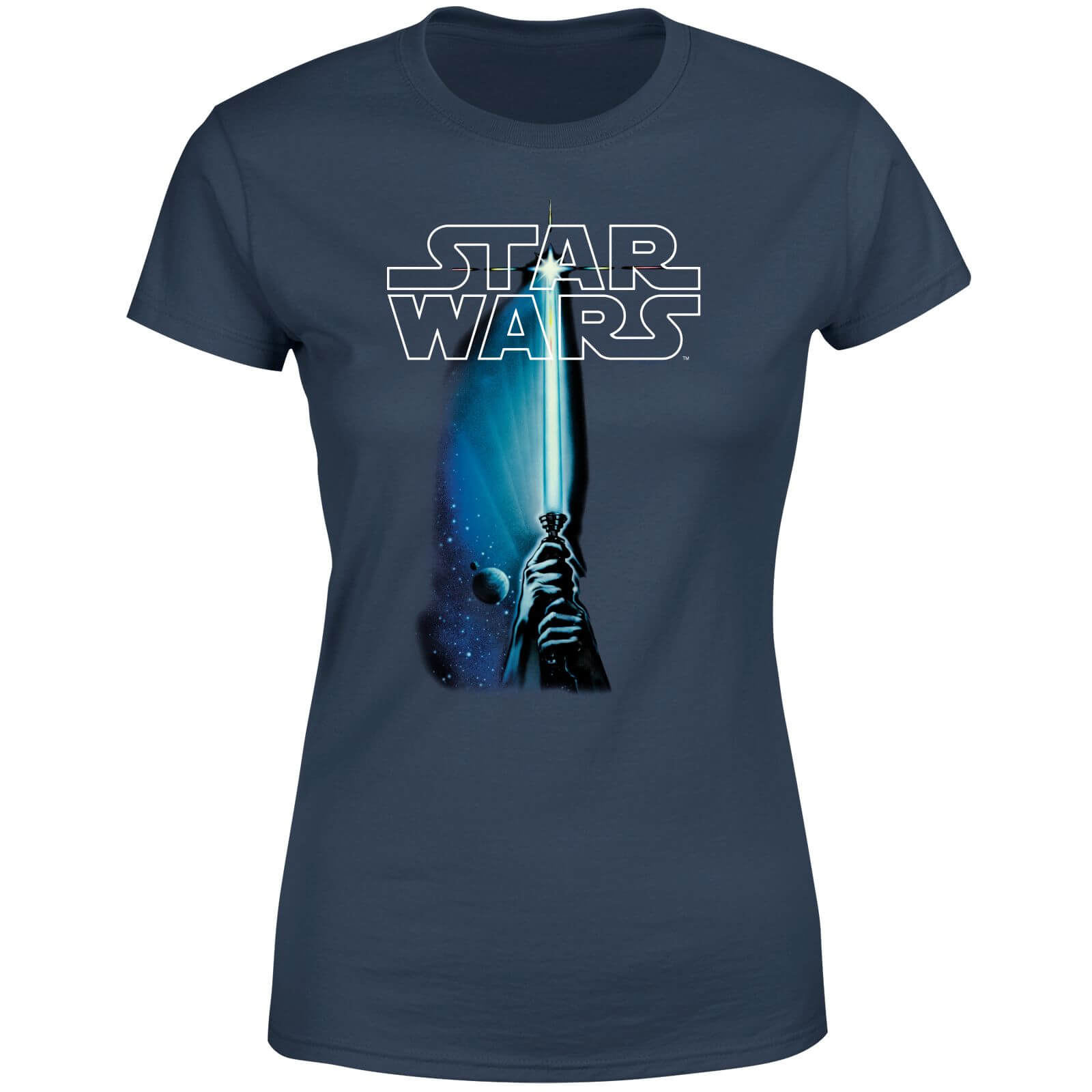 

Star Wars Classic Lightsaber Women's T-Shirt - Navy - L - Blu Navy