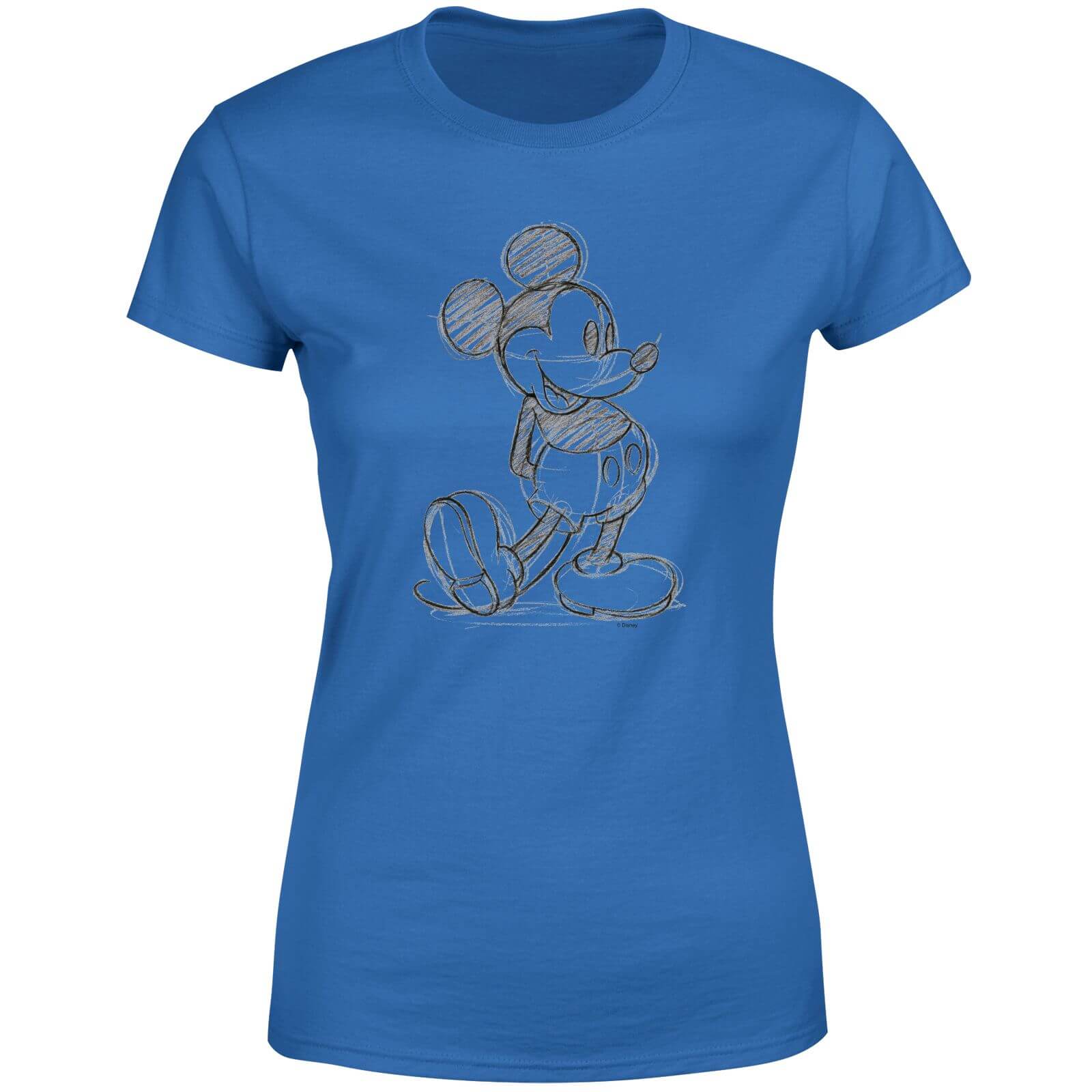 Disney Mickey Mouse Sketch Women's T-Shirt - Blue - S - Blue