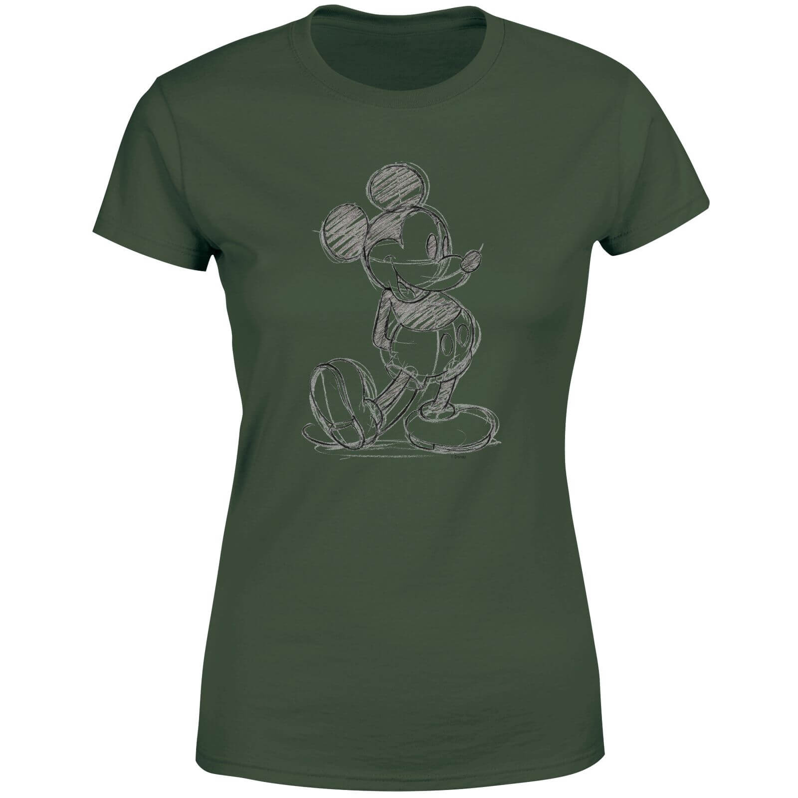 Disney Mickey Mouse Sketch Women's T-Shirt - Green - XXL - Verde