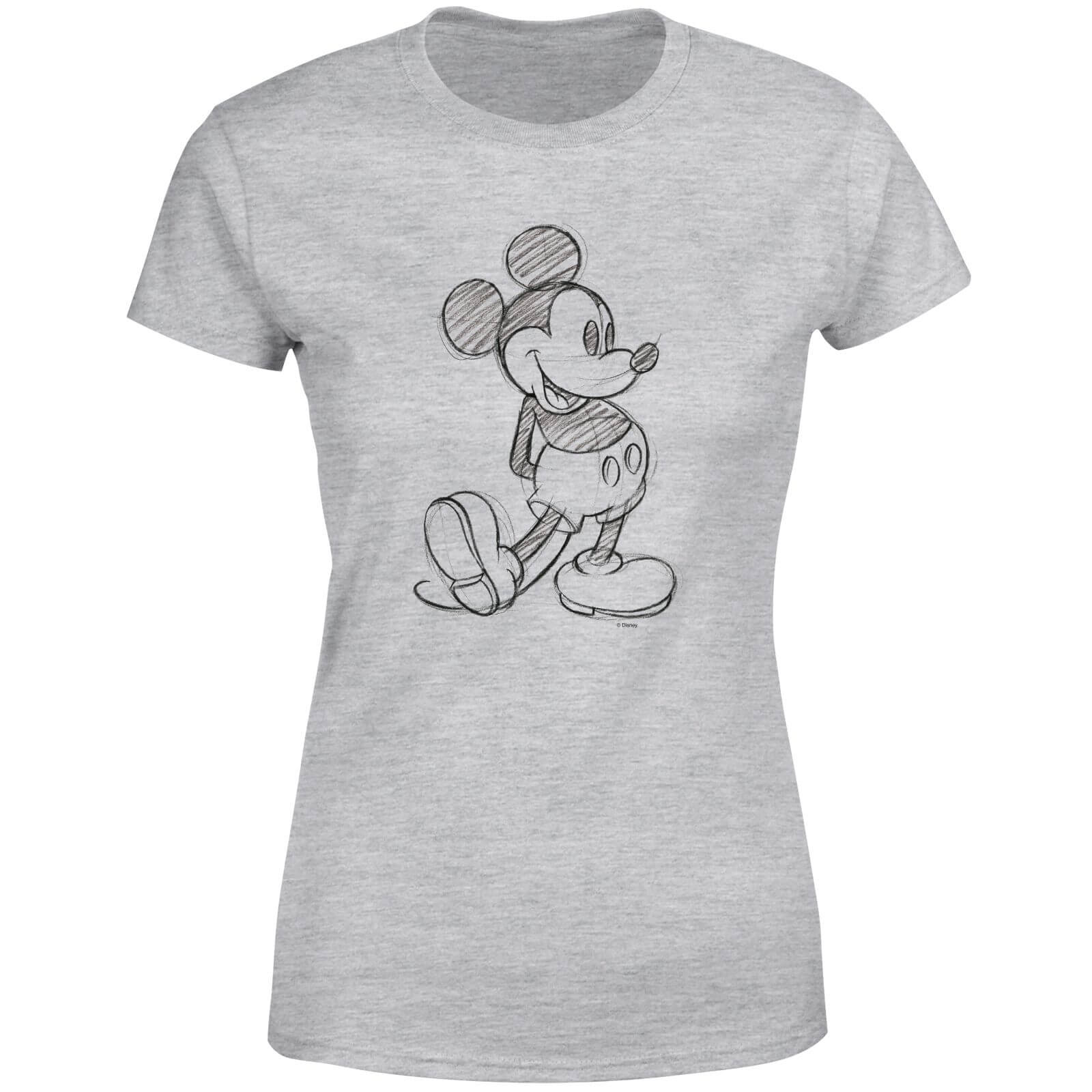 Disney Mickey Mouse Sketch Women's T-Shirt - Grey - L - Grey