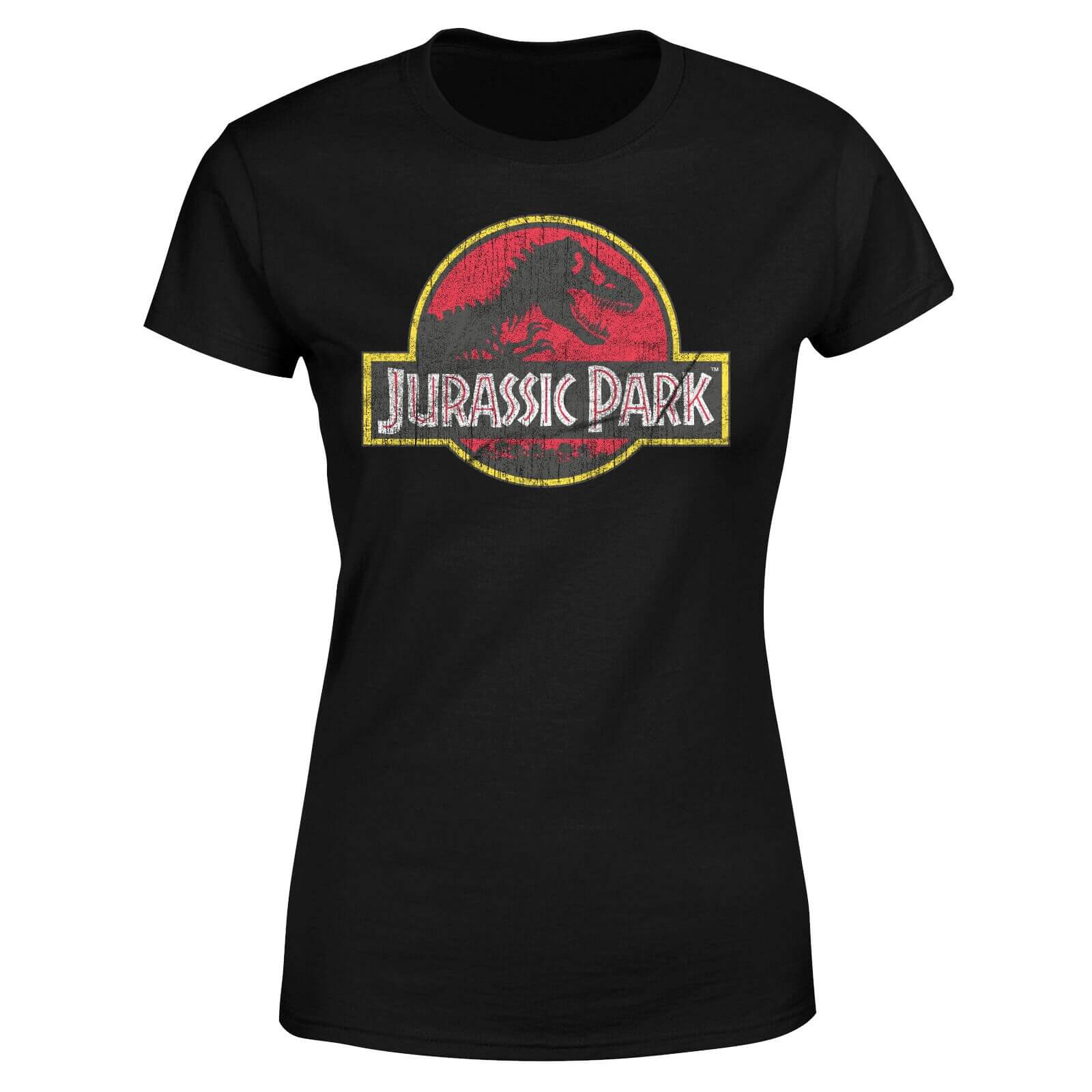 Jurassic Park Logo Vintage Women's T-Shirt - Black - XXL - Black