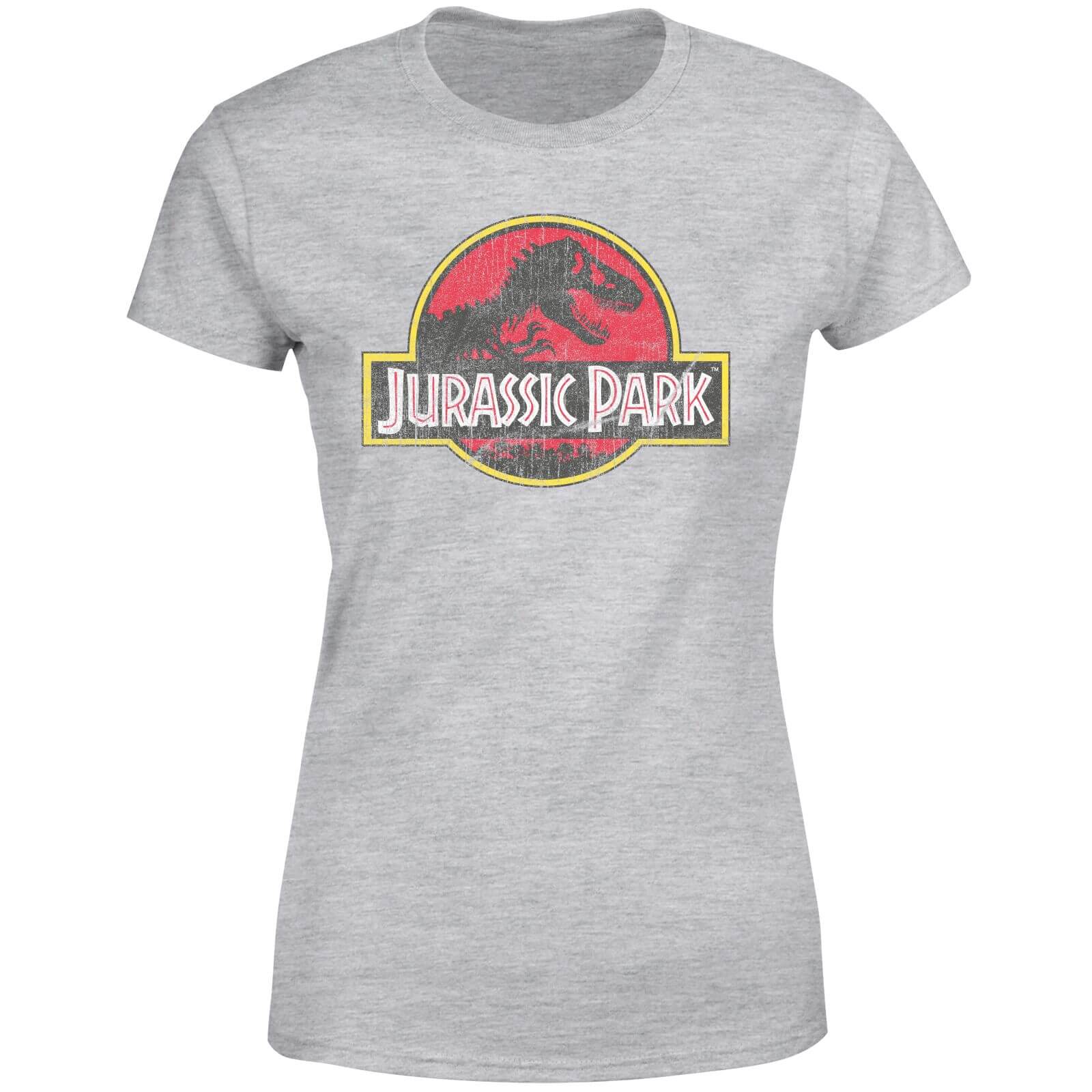 Jurassic Park Logo Vintage Women's T-Shirt - Grey - XS - Grey